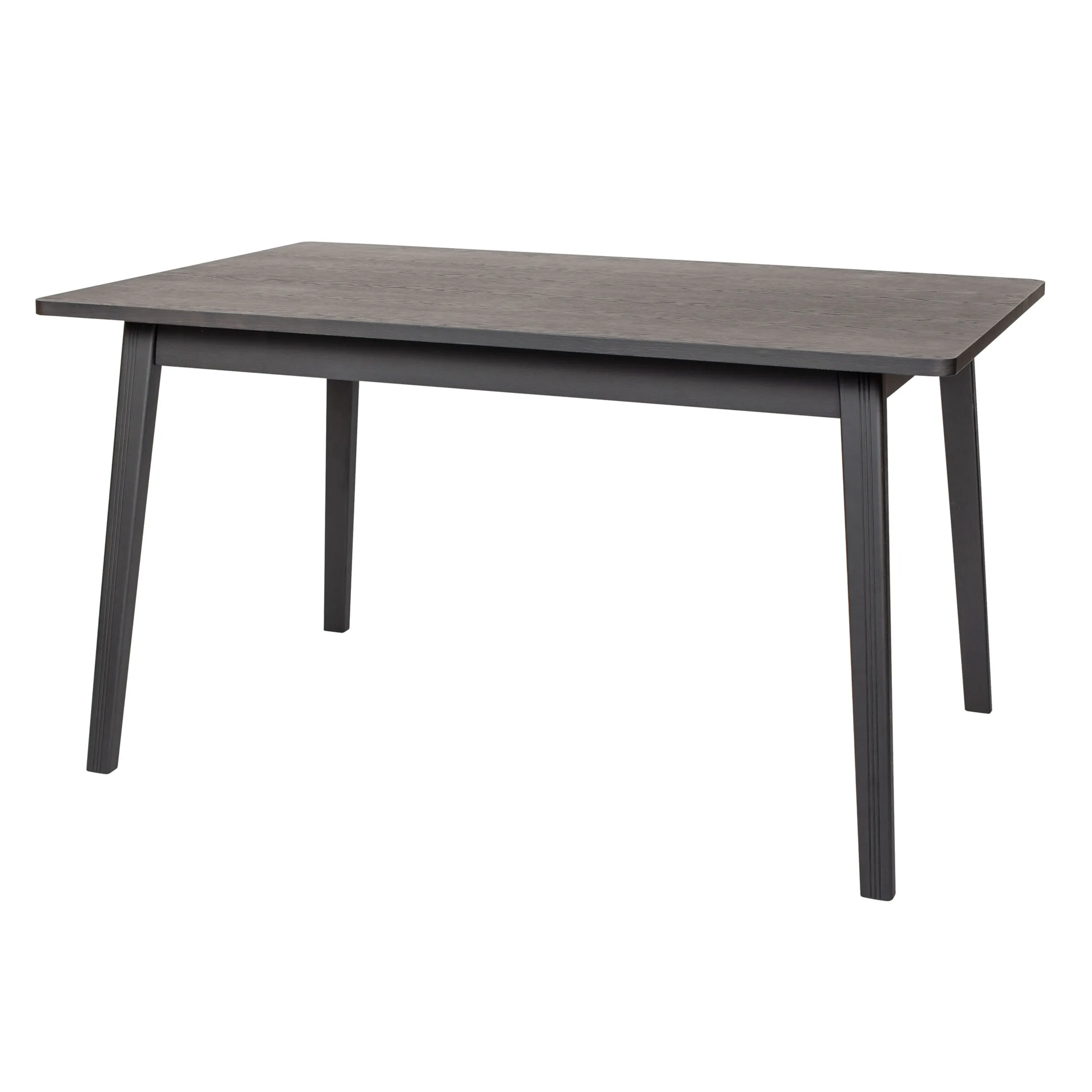 Tavolo da pranzo Skagen nero in legno ingegnerizzato e massiccio, dimensioni 140 x 90 x h75 cm, peso 41 Kg, finitura nero