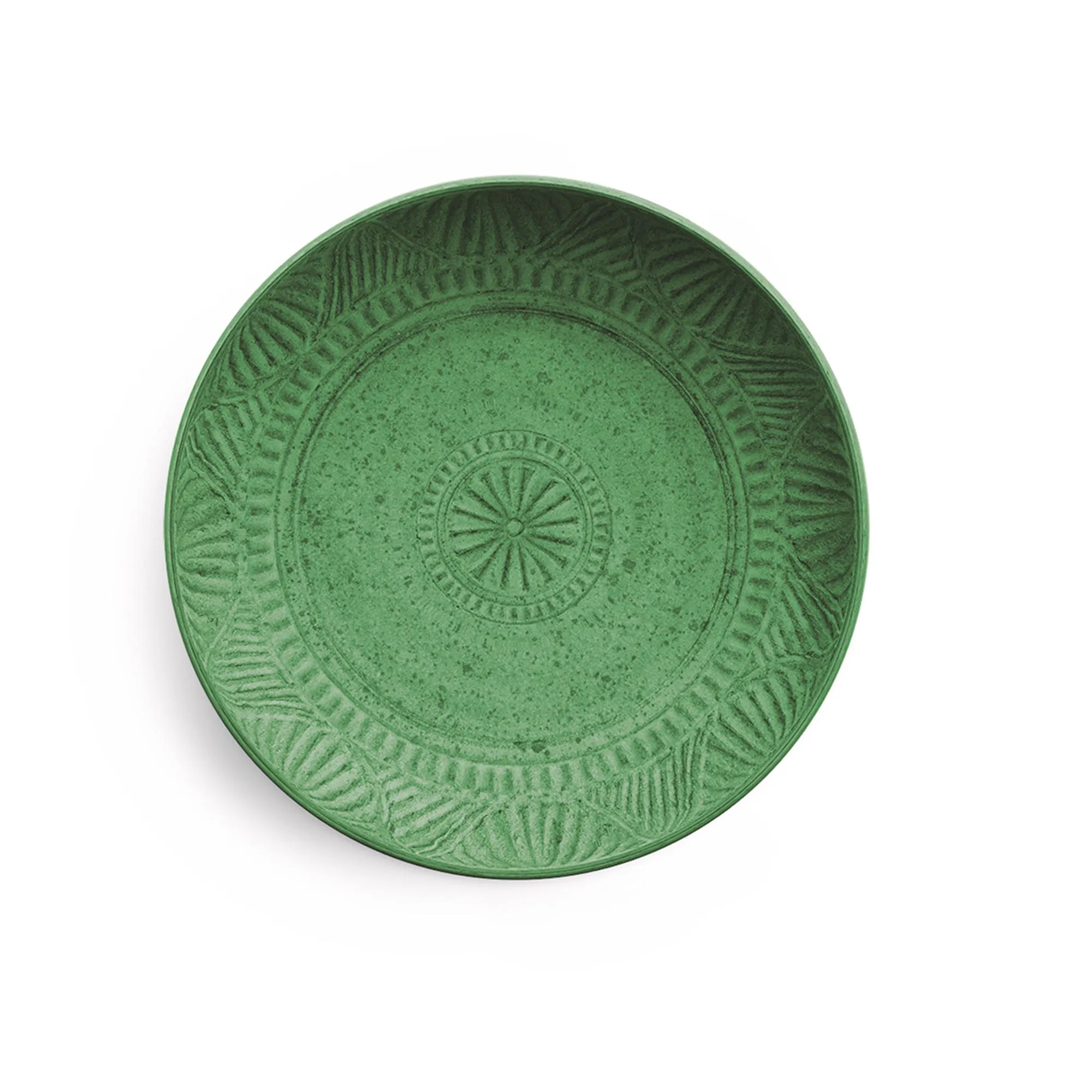 Piatto piano in melamina set 2 pezzi MONO Ø 29,2 cm certificato per l'uso alimentare colore verde