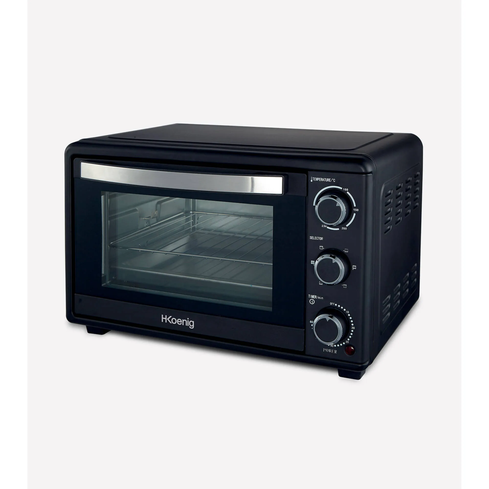 Forno elettrico compatto 25L, 4 livelli di cottura, 48x39,8xh 30 cm - Peso 8.48 Kg Temp. fino a 230° + Accessori, 1500W, Nero