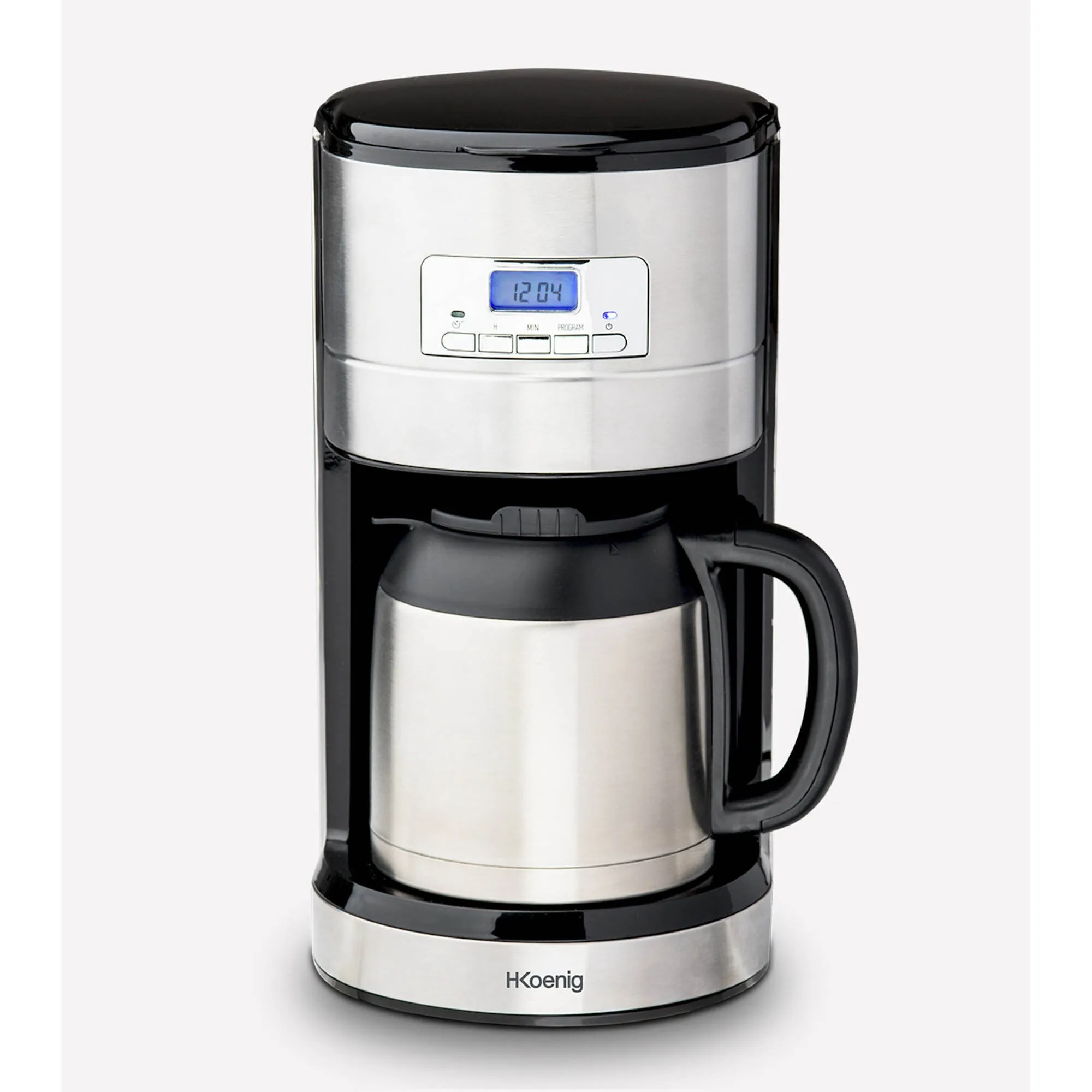 Macchina per caffé americano con Filtro, Programmabile, 20x24xh37 cm - peso 1,96 kg, 1,2L, 1000W Caraffa isotermica, Acciaio Inox