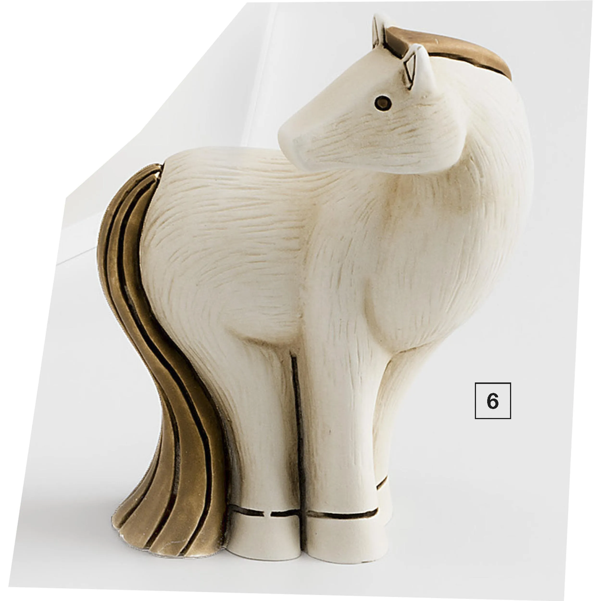 Cavallo in resina colorata h 10 cm per cresima e comunione in scatola regalo , bomboniera