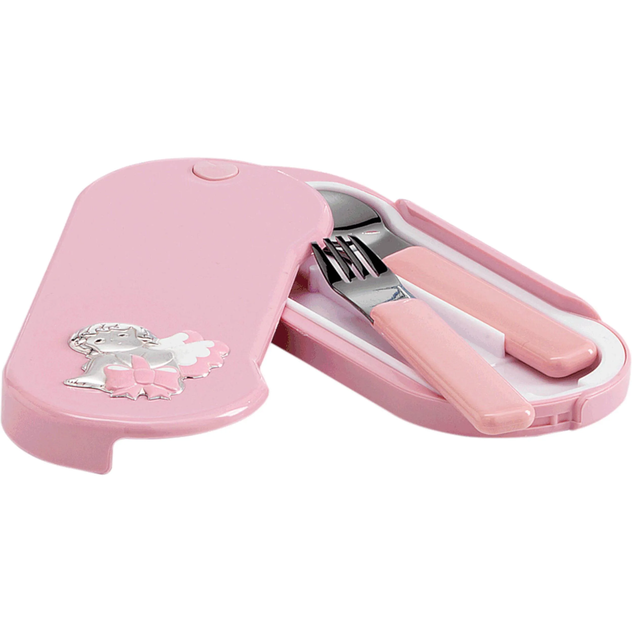 Set Pappa per bambini PAPPA orsetto Rosa + DI 18 MESI inserto in argento sulla confezione