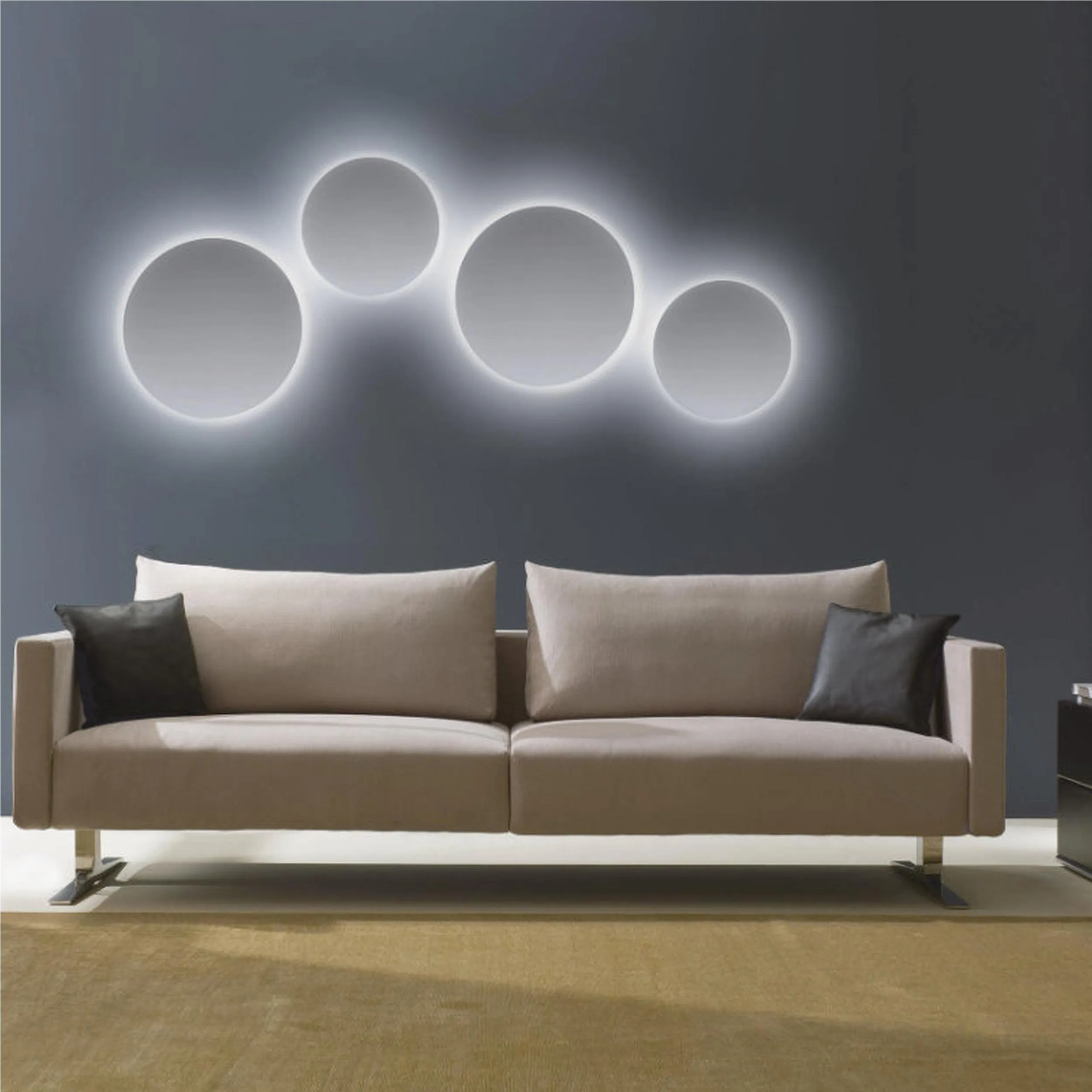 Applique da Muro a LED ECLIPSIUM in alluminio e policarbonato diametro 28x28xh8 cm 10 W- 950 Lumen , colore bianco