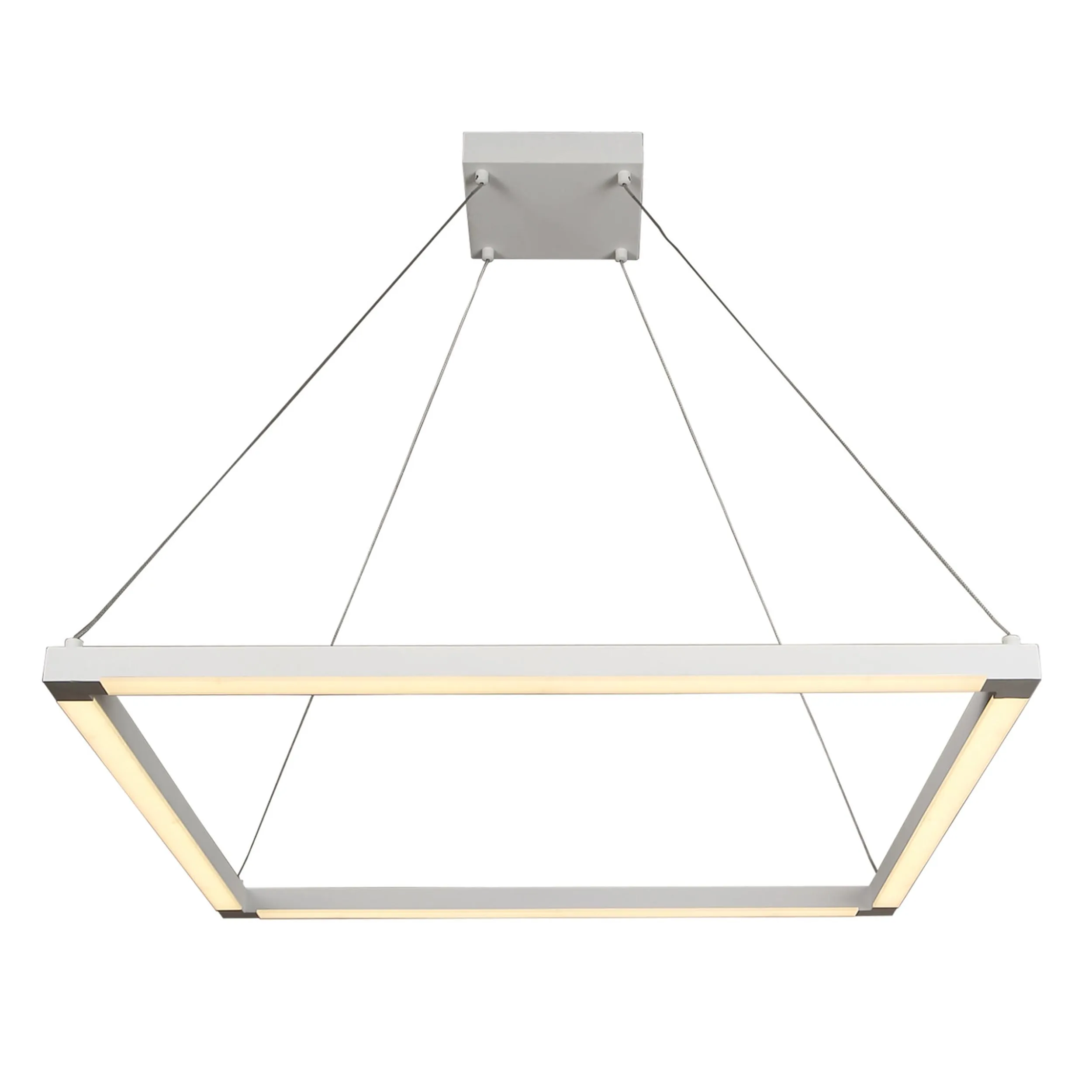 Lampada a sospensione a LED AERIS in acciaio e policarbonato 80x80xh120 cm (Max) - 65 W- 5140 Lumen bianco