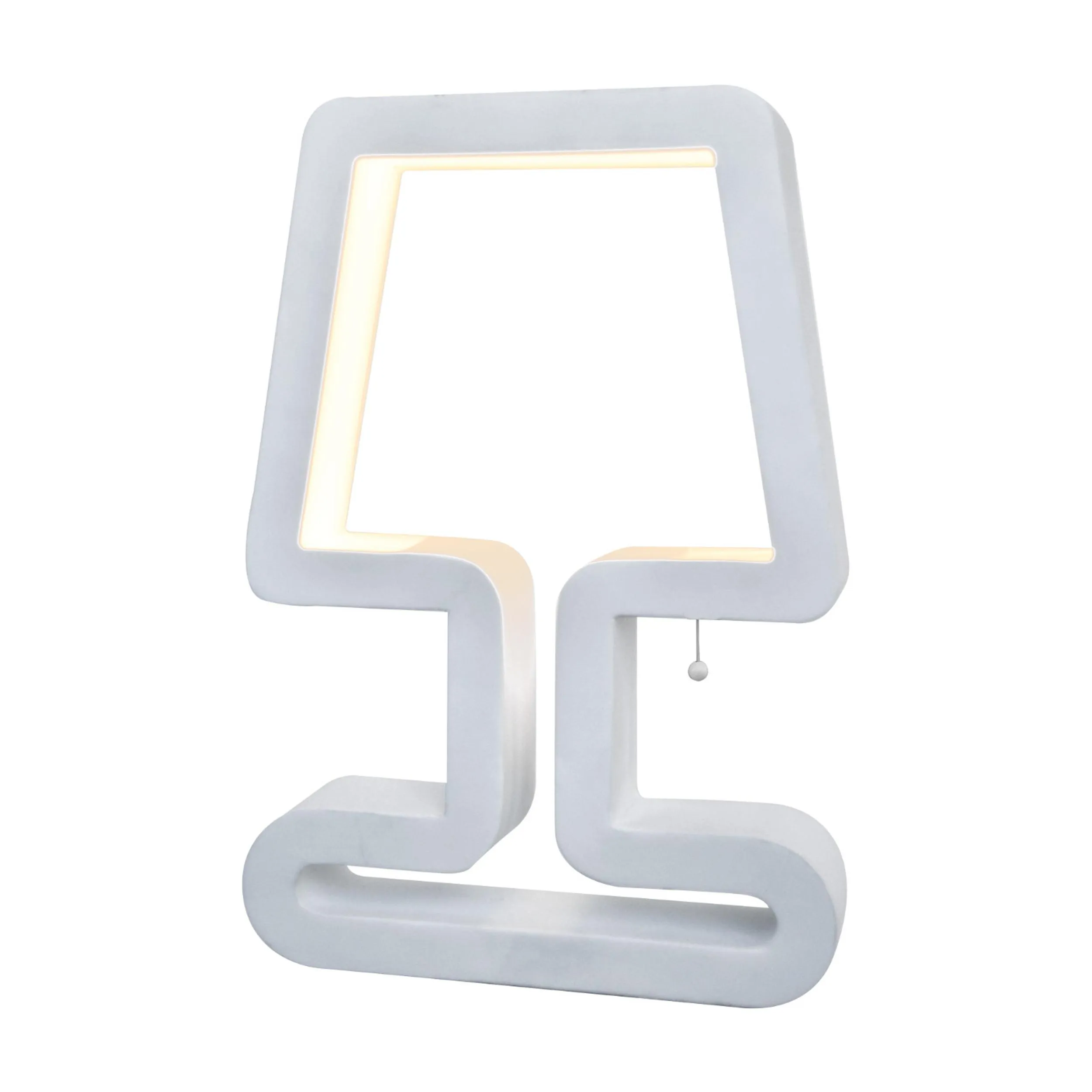 Abat Jour, Lampada da tavolo a LED LOGO in acciaio e policarbonato 21x50xh30 cm 12 W- 758 Lumen , colore bianco