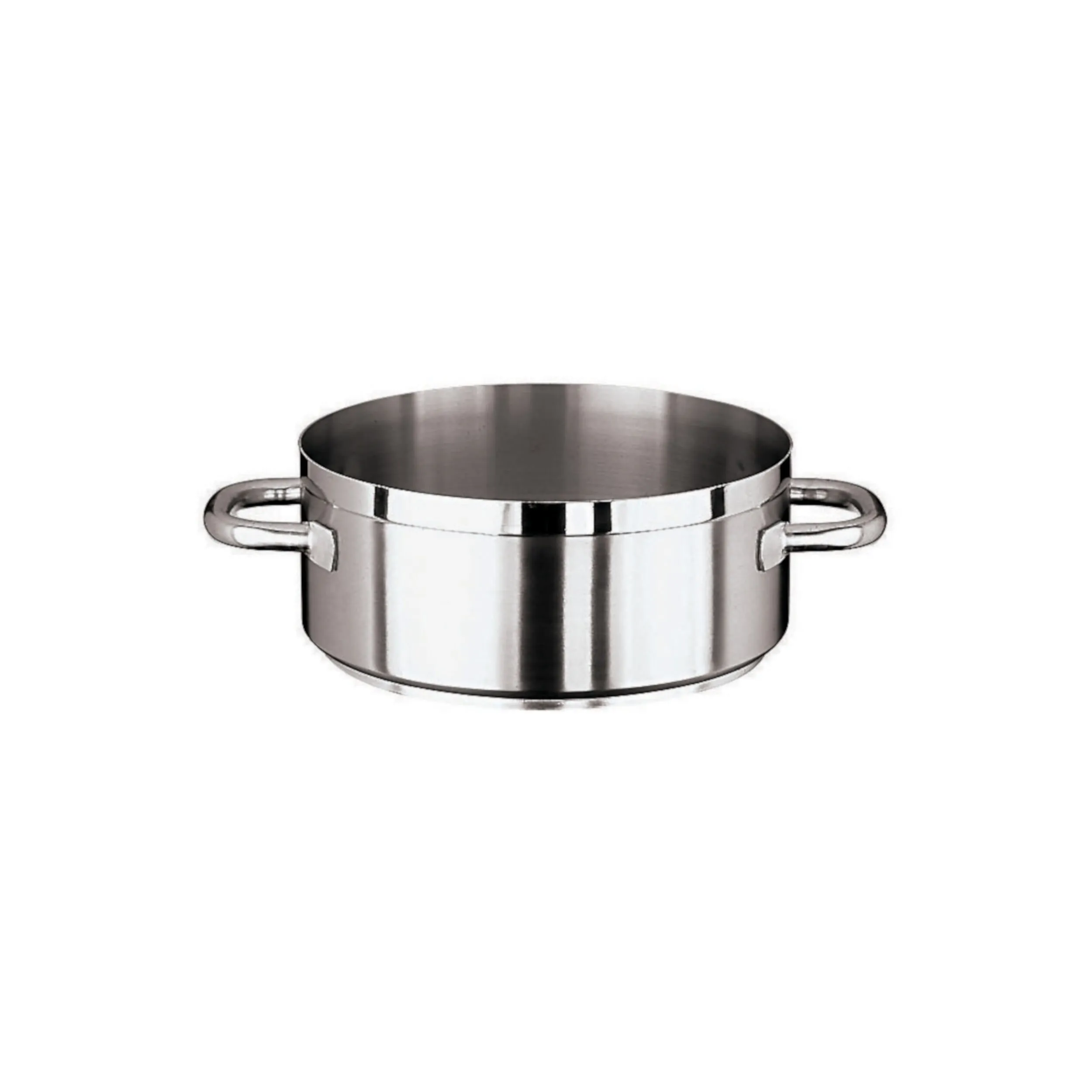 Casseruola Bassa 2 Maniglie Cm 16 Serie 1100 Inox, Lt 1,3 - peso 0,84 kg