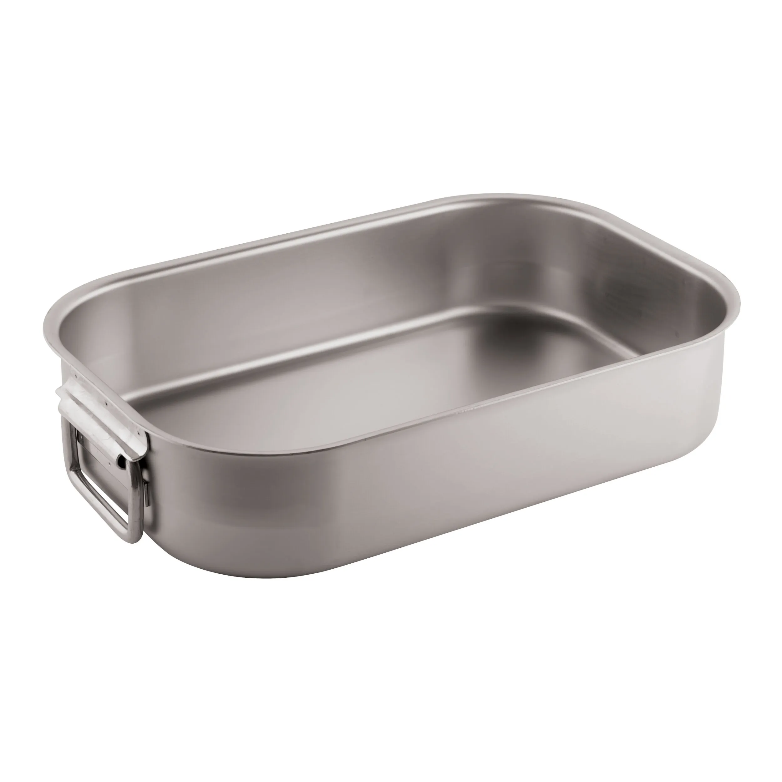 Tegame Rettangolare Manico Snodato 35x25xh 8 cm Inox, peso 1,82 kg