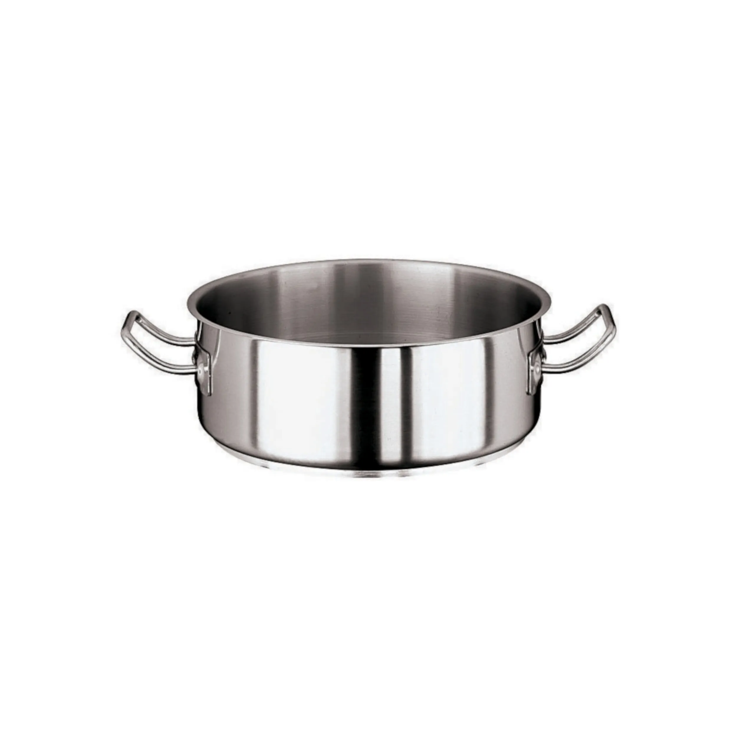 Casseruola Bassa 2 Maniglie 45xh 15,5 cm - Lt 24,6 - peso 7,24 kg Serie 2000 Inox fondo termodiffusore sandwich a tre strati (inox-alluminio-inox)