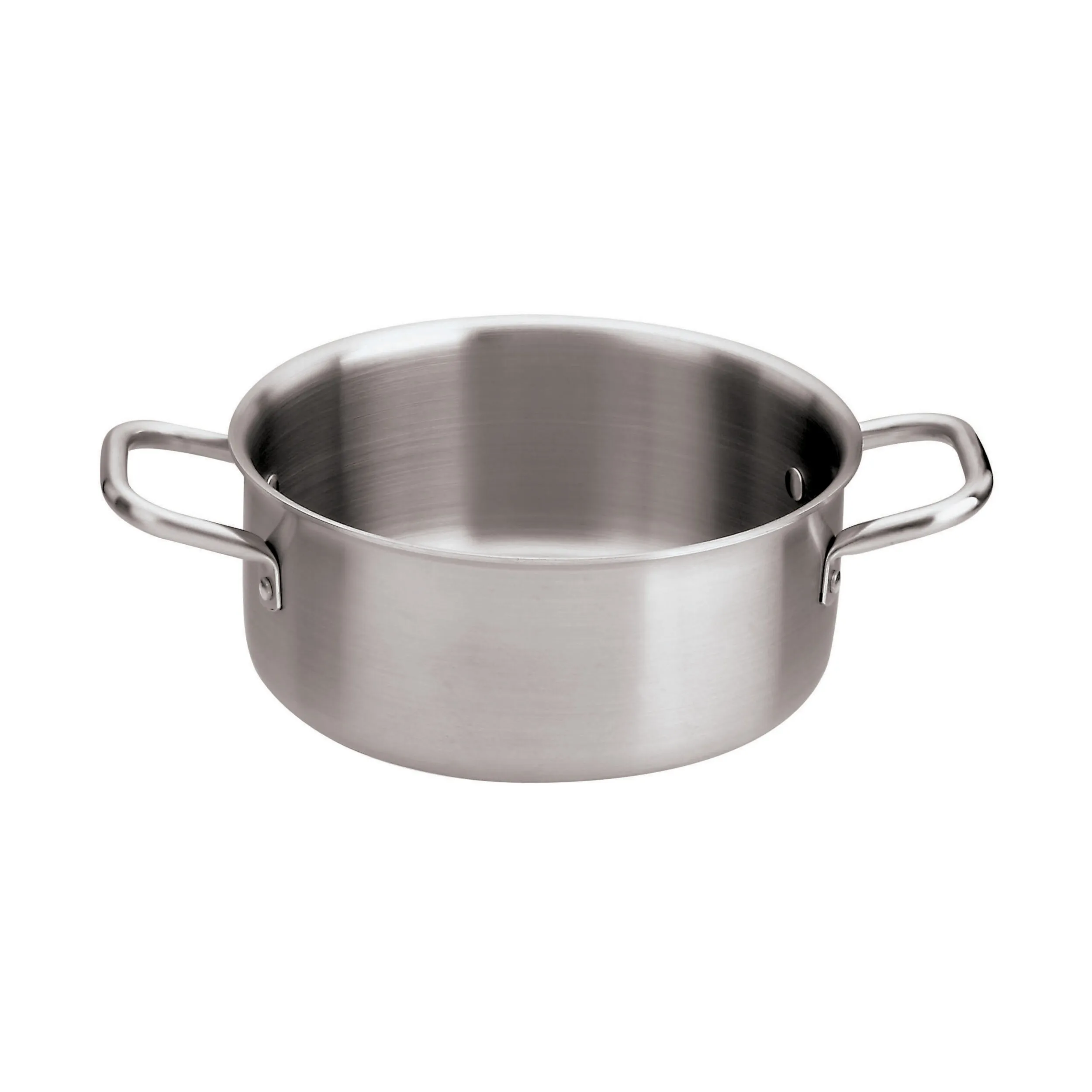 Casseruola Bassa 2 Maniglie Cm 24 Serie 2500 3-Ply Inox-Alluminio-Inox, peso 1,57 kg