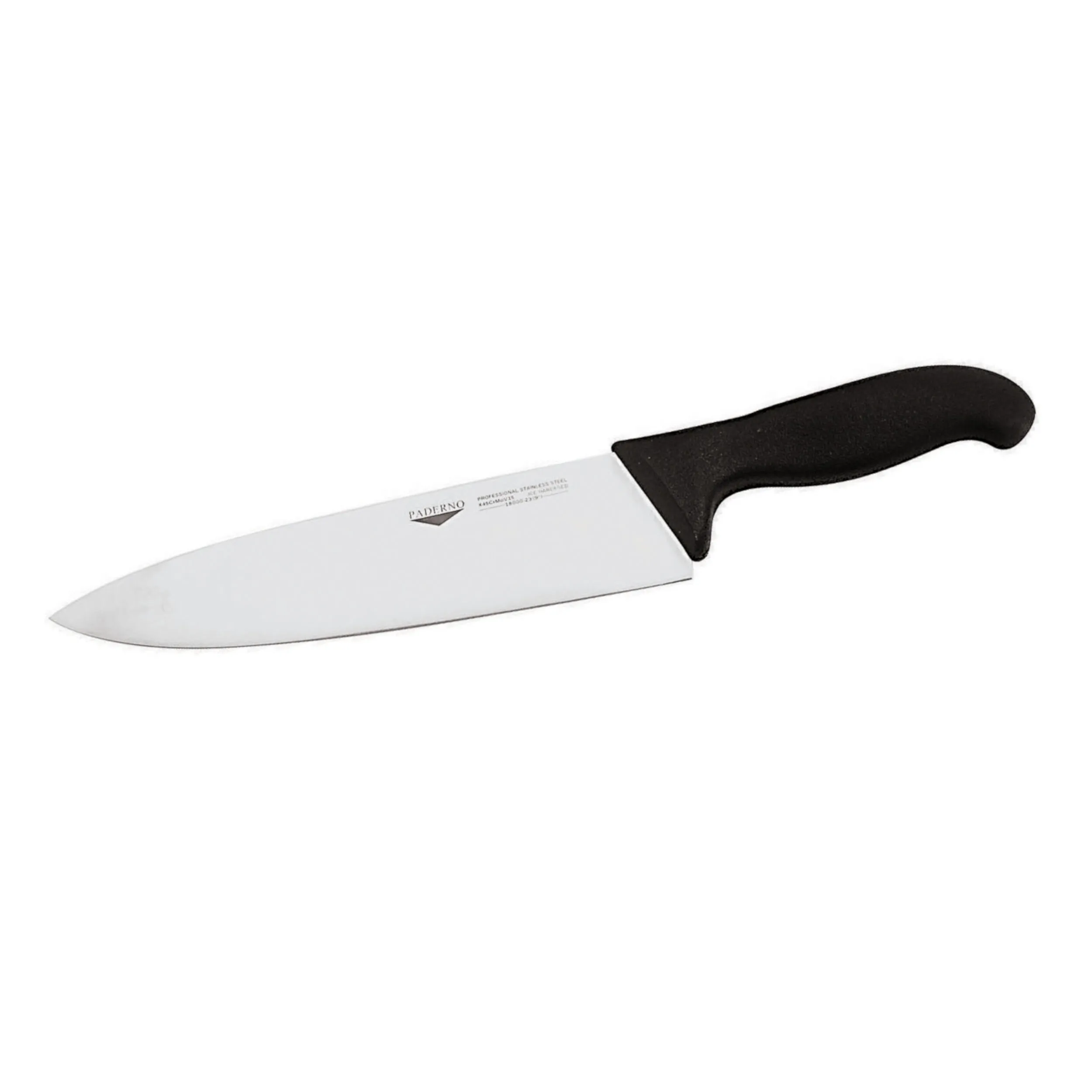 Coltello Cucina Cm 23 Manico Nero Coltelleria Serie Tranciata, peso 0,24 kg