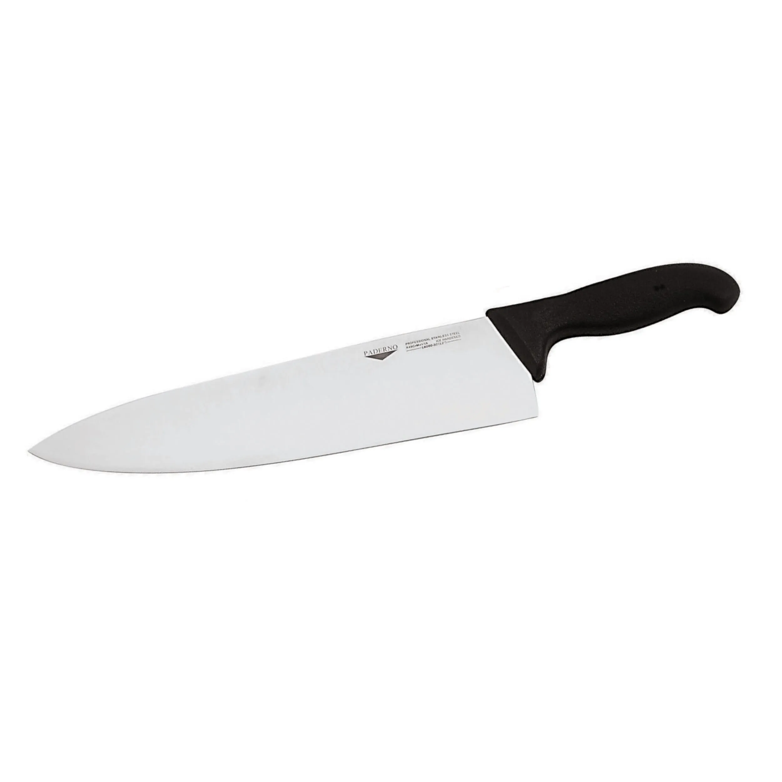 Coltello Cucina Cm 30 Manico Nero Coltelleria Serie Tranciata, peso 0,38 kg