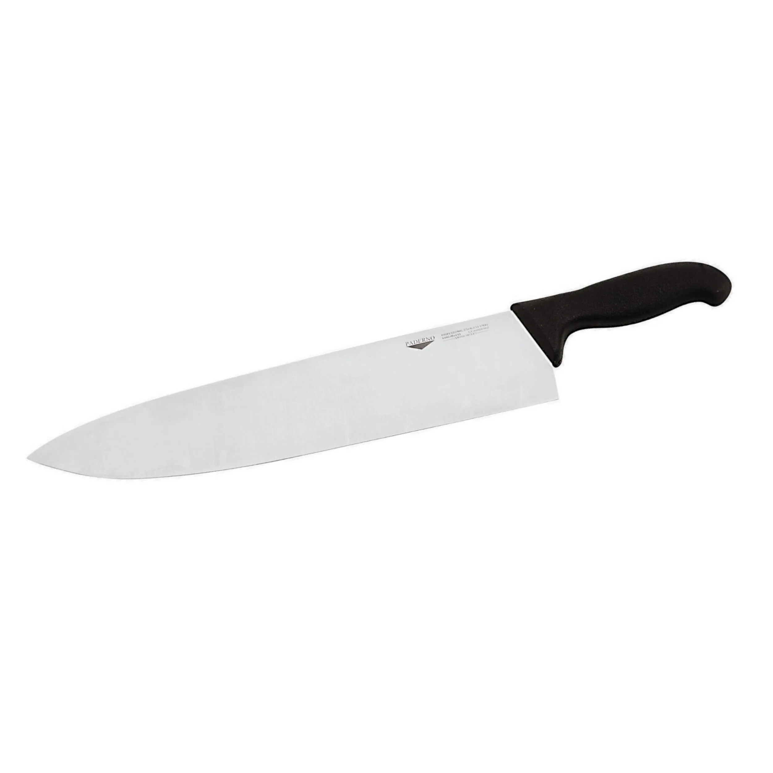 Coltello Cucina Cm 36 Manico Nero Coltelleria Serie Tranciata, peso 0,45 kg