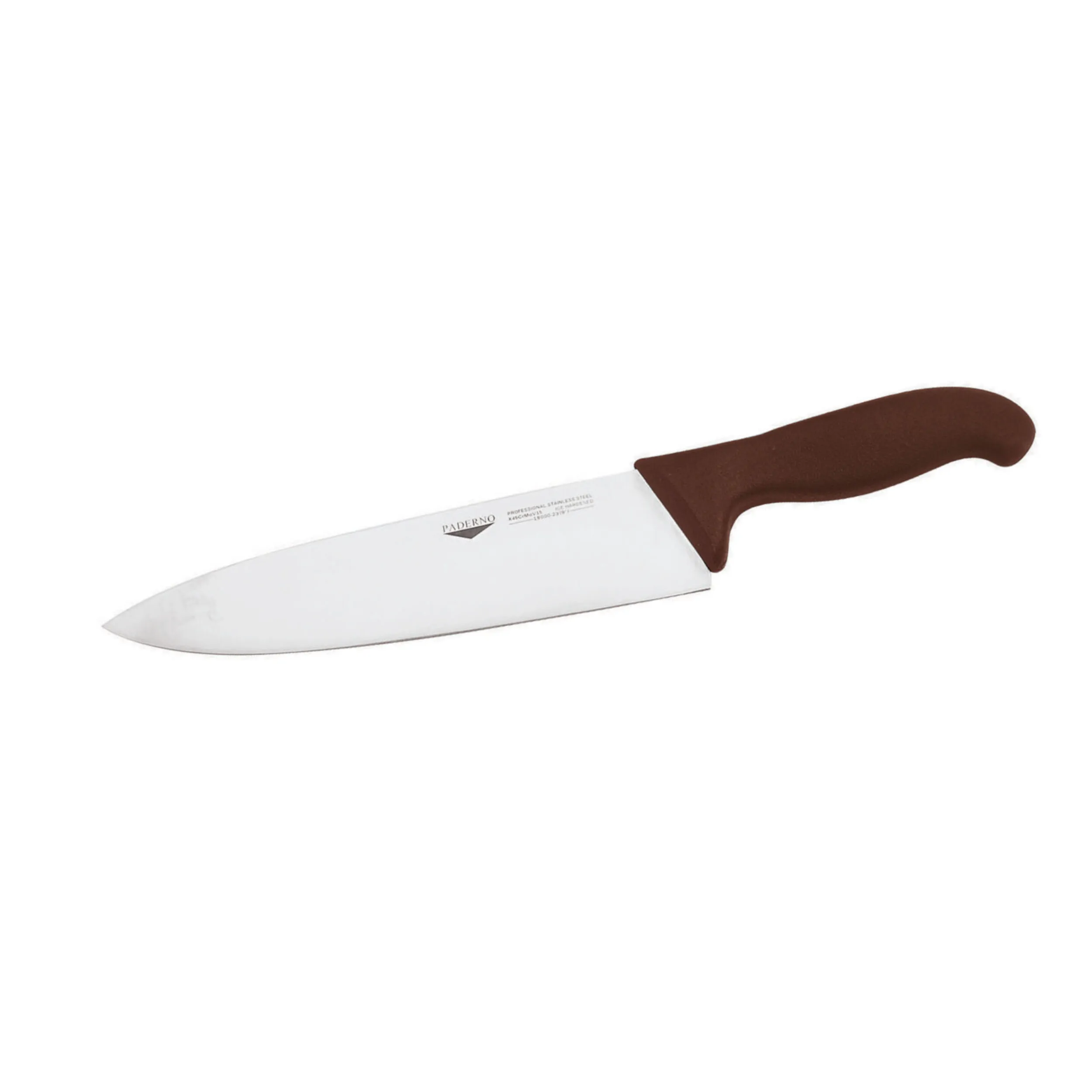 Coltello Cucina Cm 23 Manico Marrone Coltelleria Serie Tranciata, peso 0,25 kg