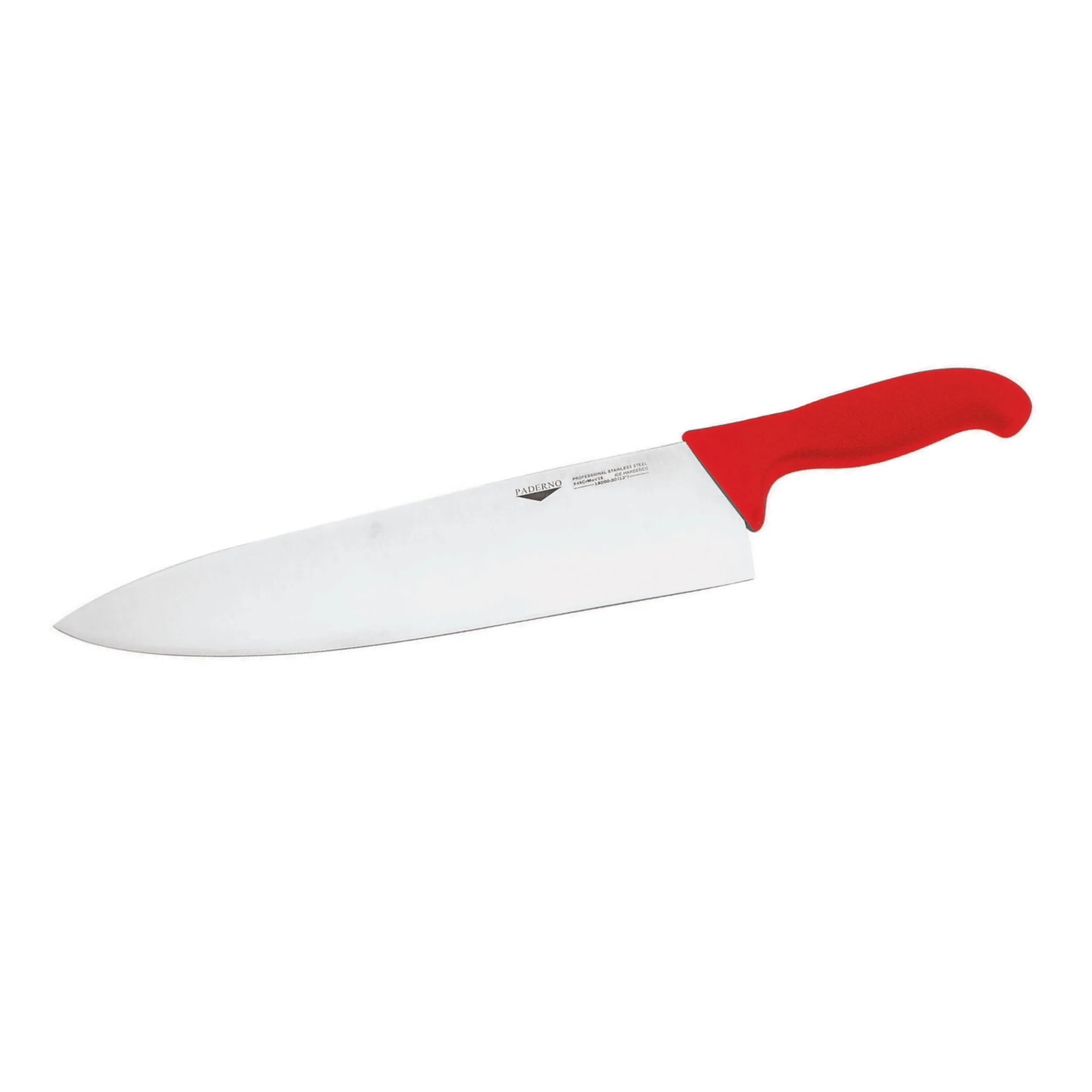 Coltello Cucina Cm 26 Manico Rosso Coltelleria Serie Tranciata, peso 0,28 kg