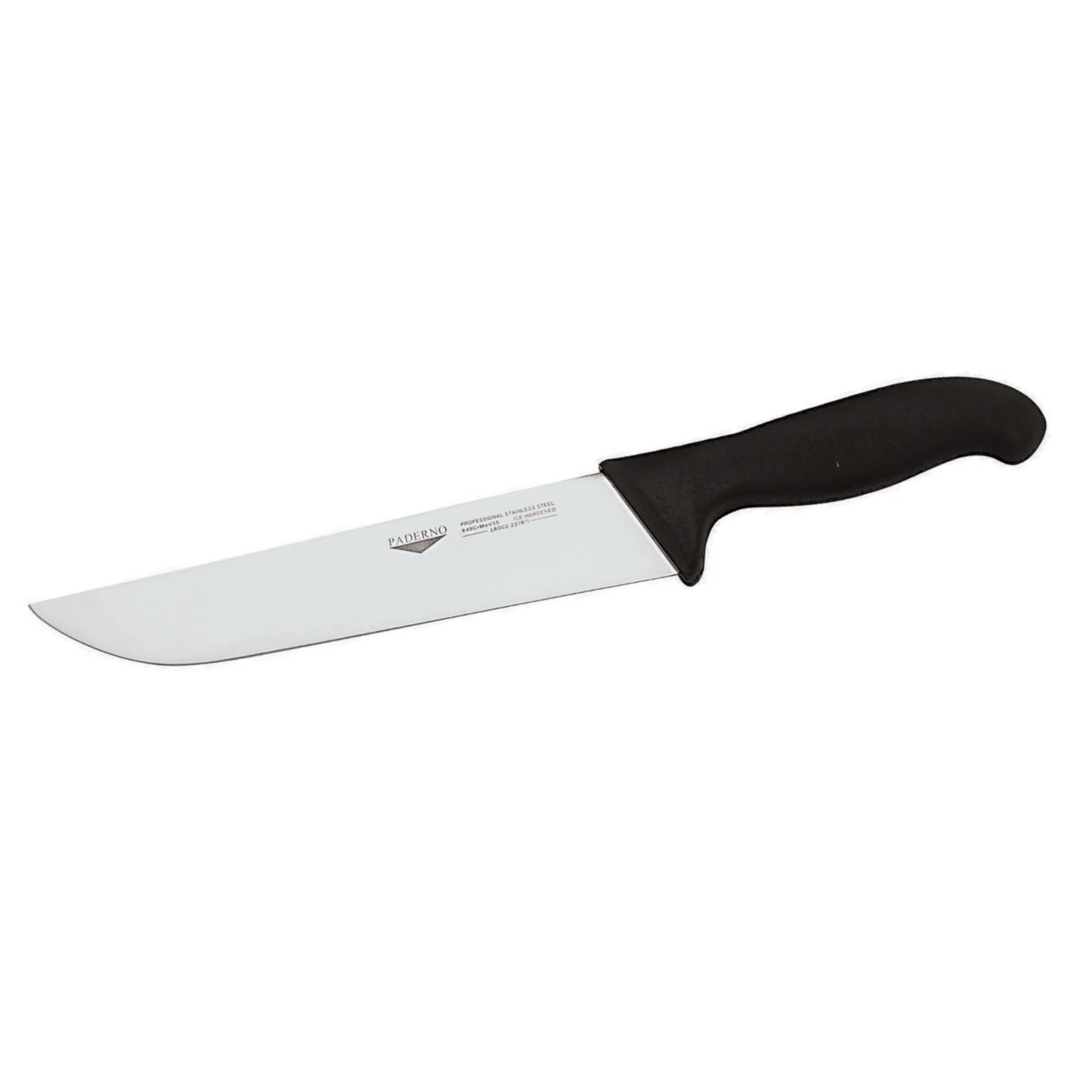 Coltello Francese Cm 22 Manico Nero Coltelleria Serie Tranciata, peso 0,22 kg