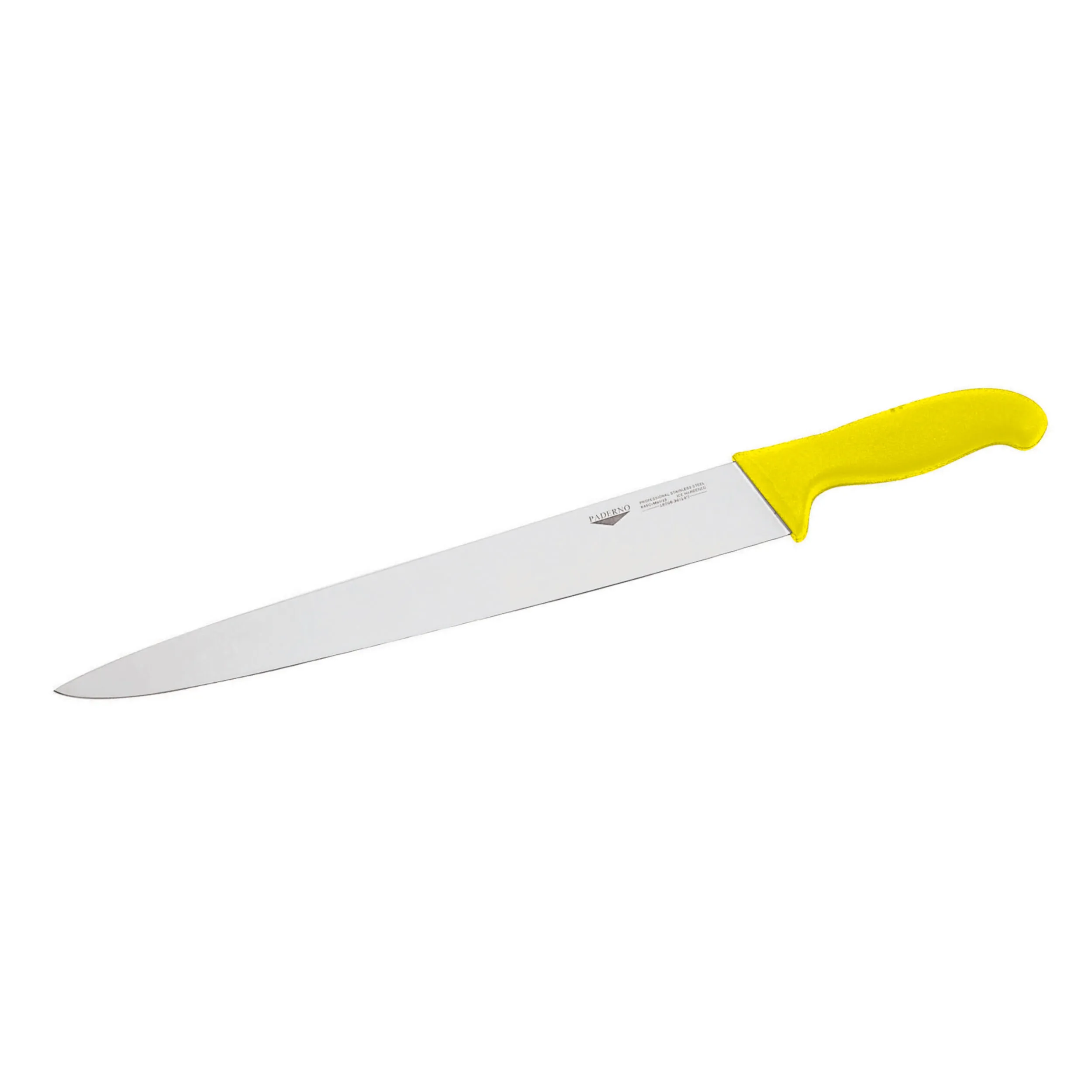 Coltello Affettare Cm 20 Giallo Coltelleria Serie Tranciata, peso 0,18 kg