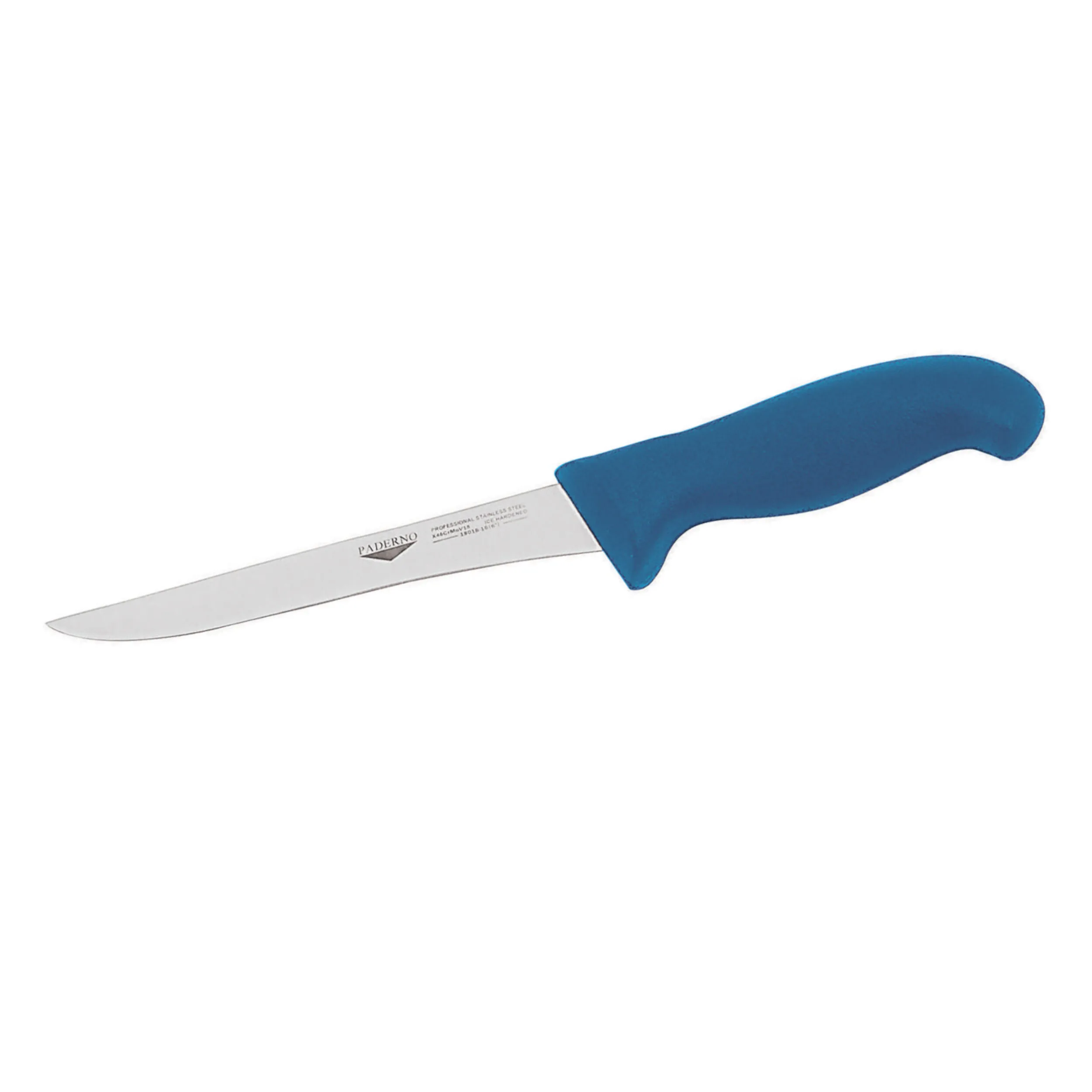 Coltello Disosso Cm 14 Manico Blu Coltelleria Serie Tranciata, peso 0,12 kg