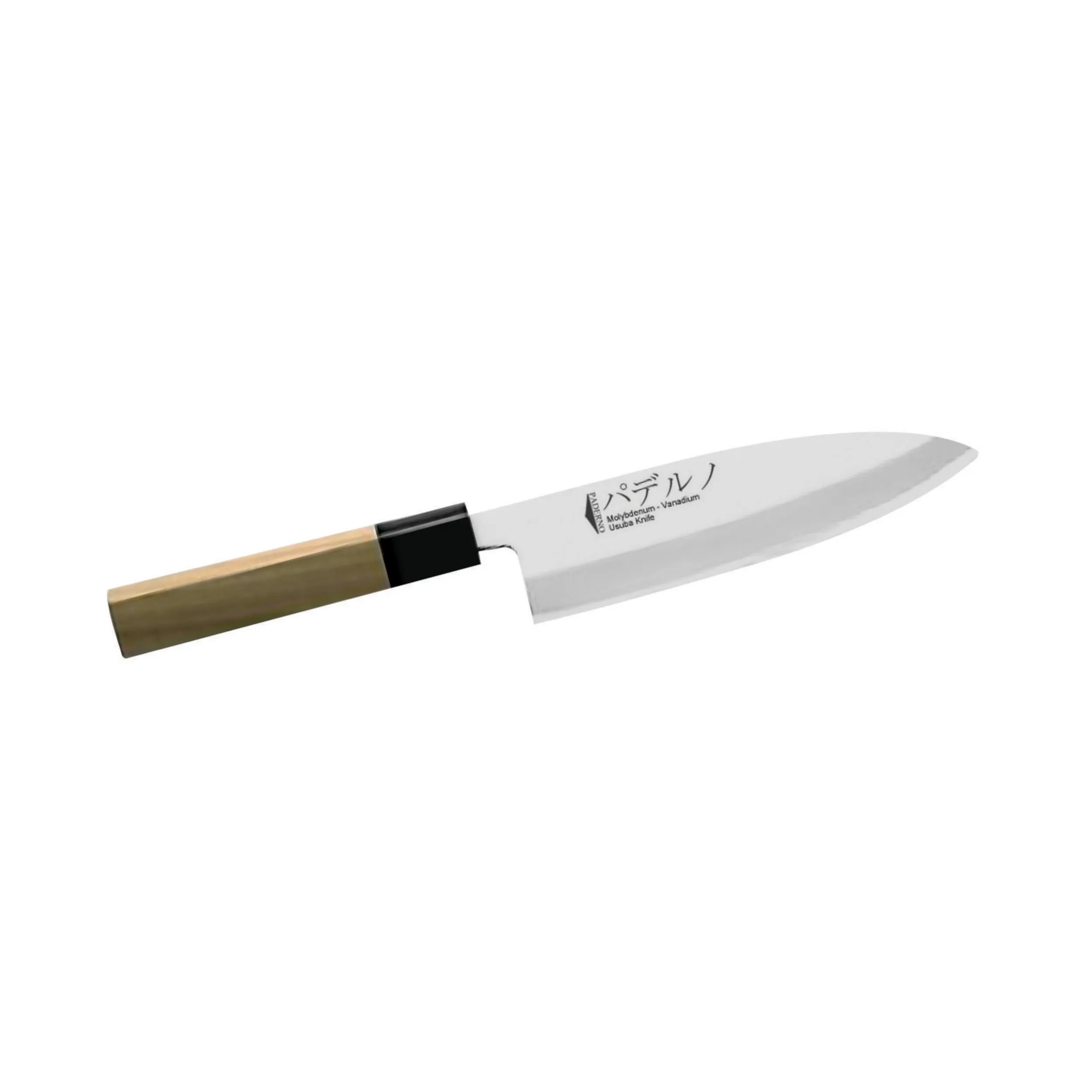 Coltello Orientale Giapponese in ACCIAIO INOX X45CRMOV15 Deba Cm 10, peso 0,23 kg manico in legno