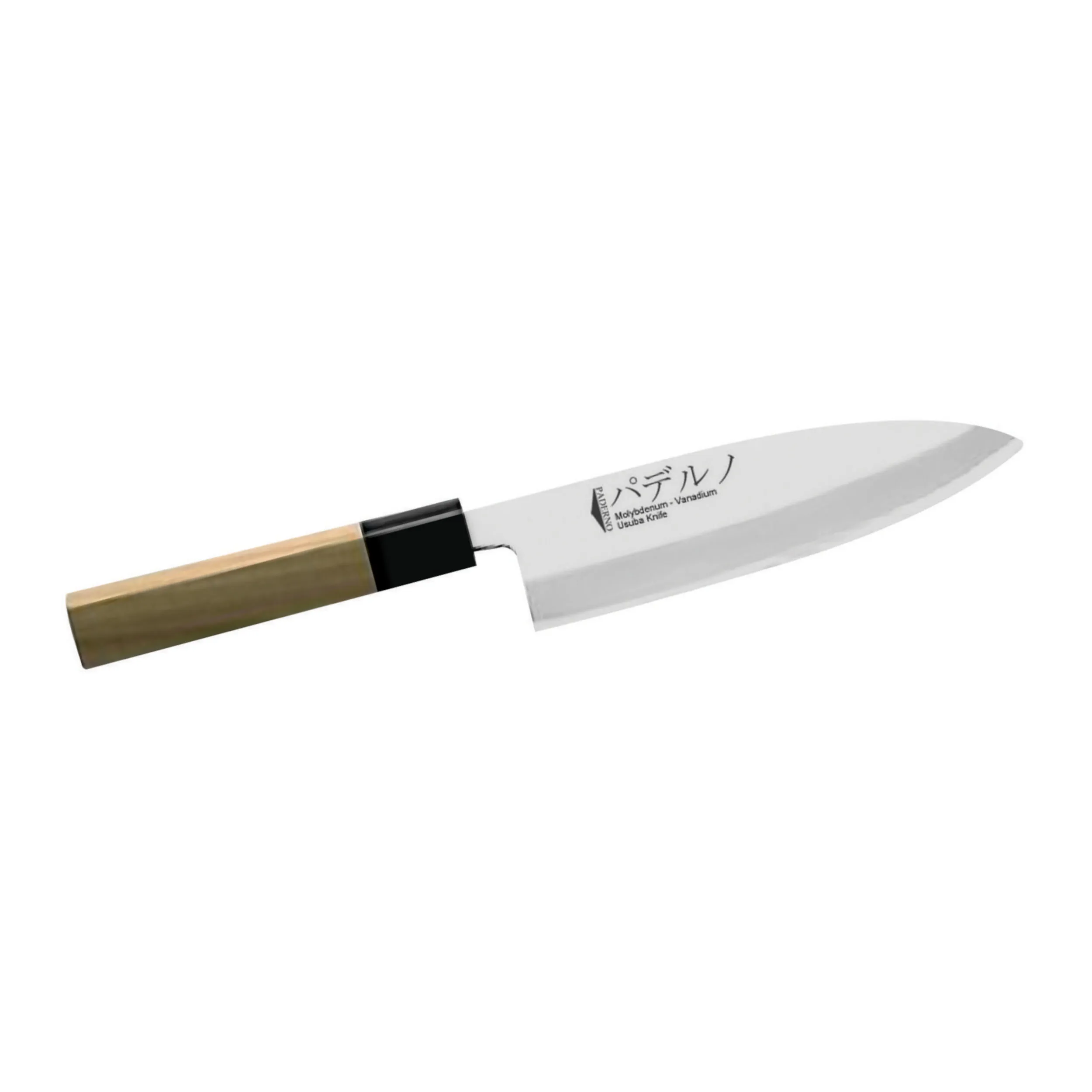 Coltello Orientale Giapponese in ACCIAIO INOX X45CRMOV15 Deba Cm 16, peso 0,29 kg manico in legno