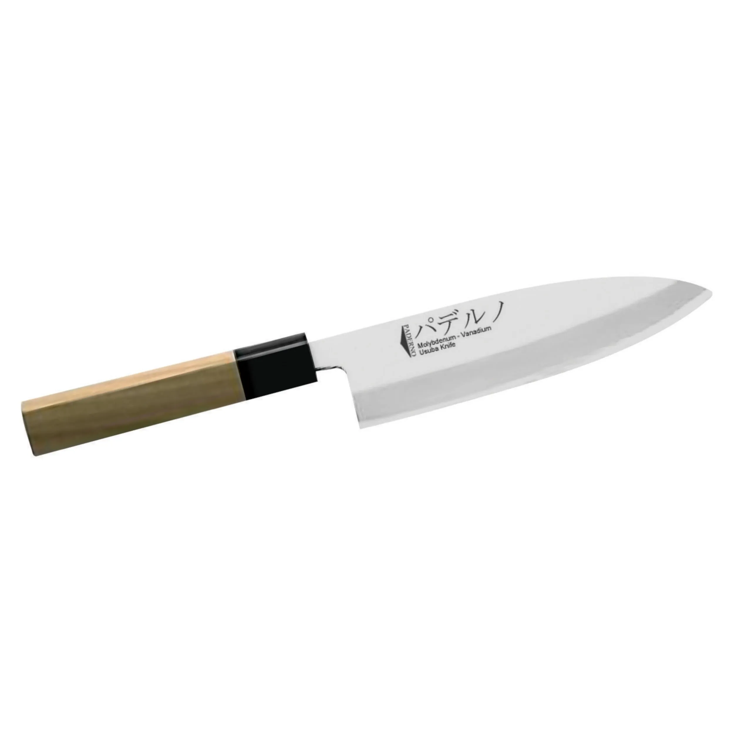 Coltello Orientale Giapponese in ACCIAIO INOX X45CRMOV15 Deba Cm 22, peso 0,49 kg manico in legno