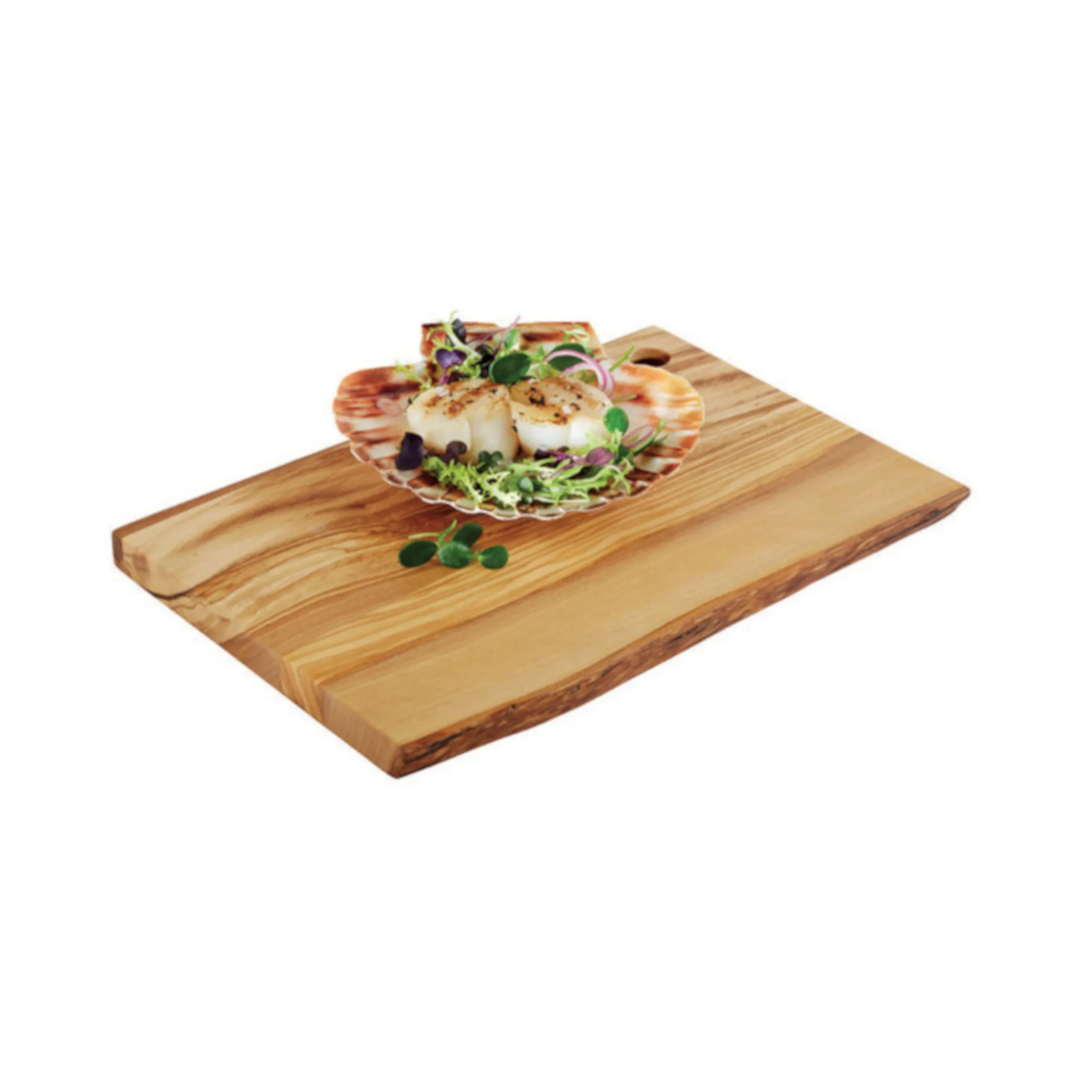 Tagliere Servizio Cm 25x17 H 1,5 Legno Ulivo, peso 0,54 kg