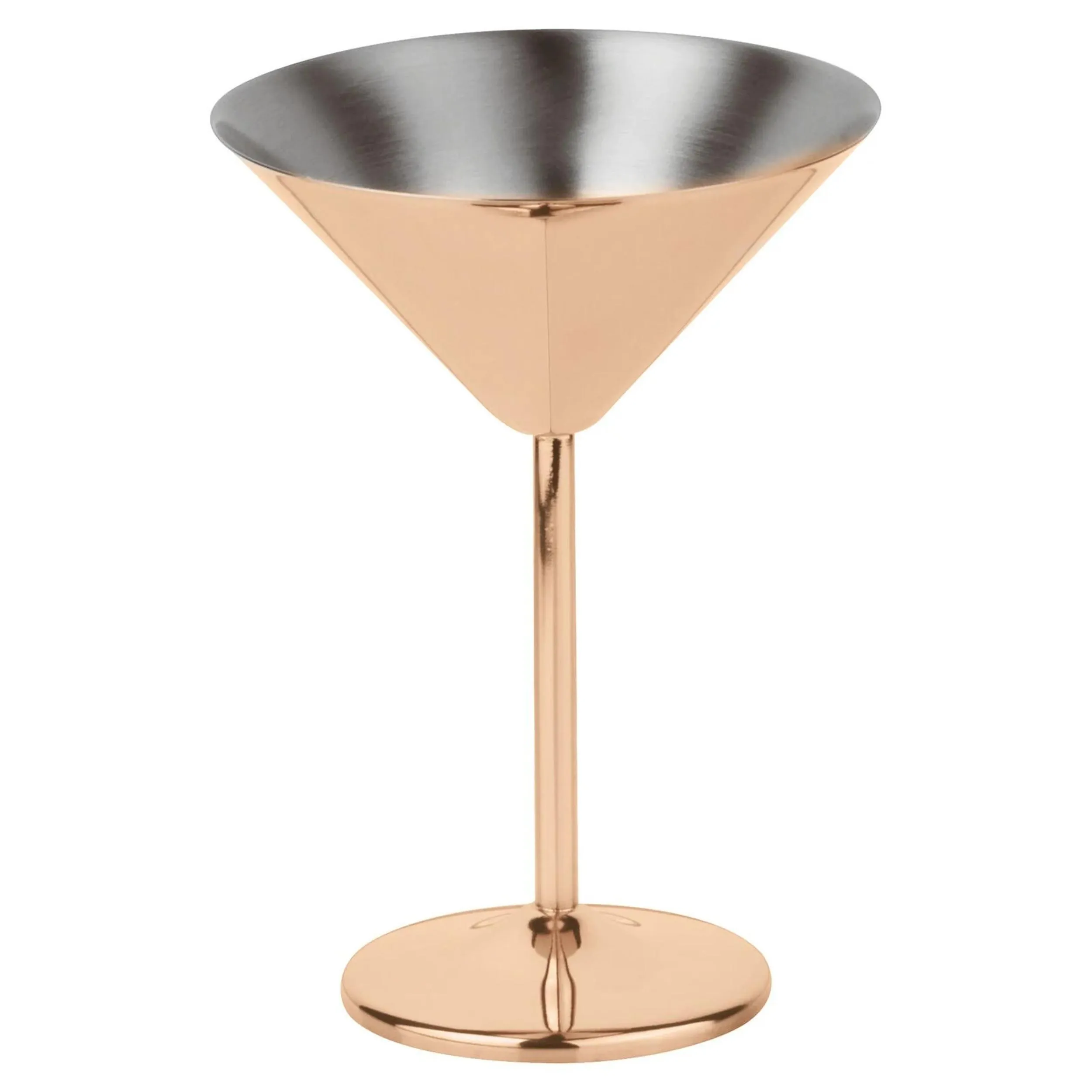 Coppa Martini CUP in Acciaio inox PVD Rame Ø 16xh12 cm - 20 ml 1 Pezzo Il metallo permette di mantenere i drink in temperatura, extra-freddo