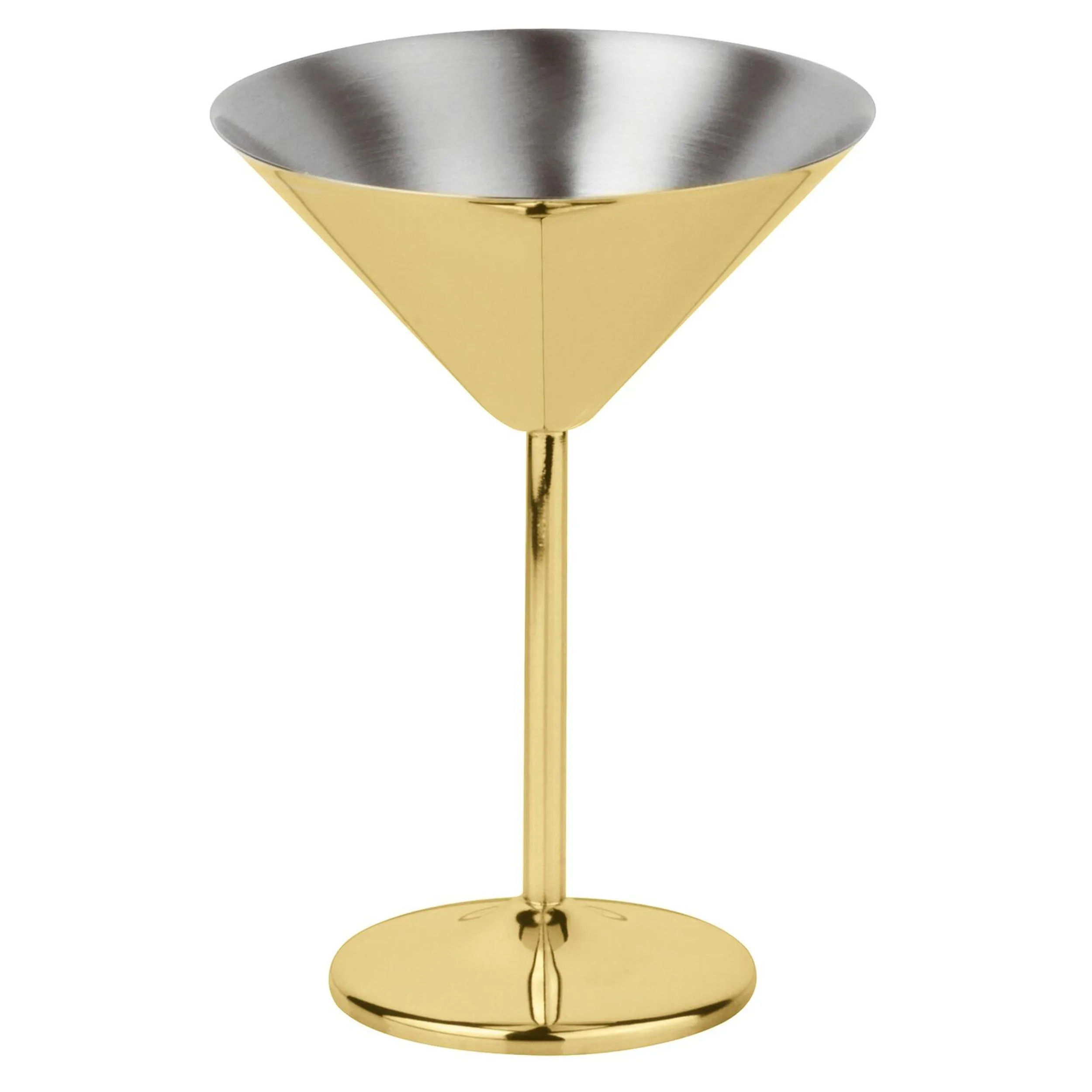 Coppa Martini CUP in Acciaio inox PVD Gold Ø 16xh12 cm - 20 ml 1 Pezzo Il metallo permette di mantenere i drink in temperatura, extra-freddo