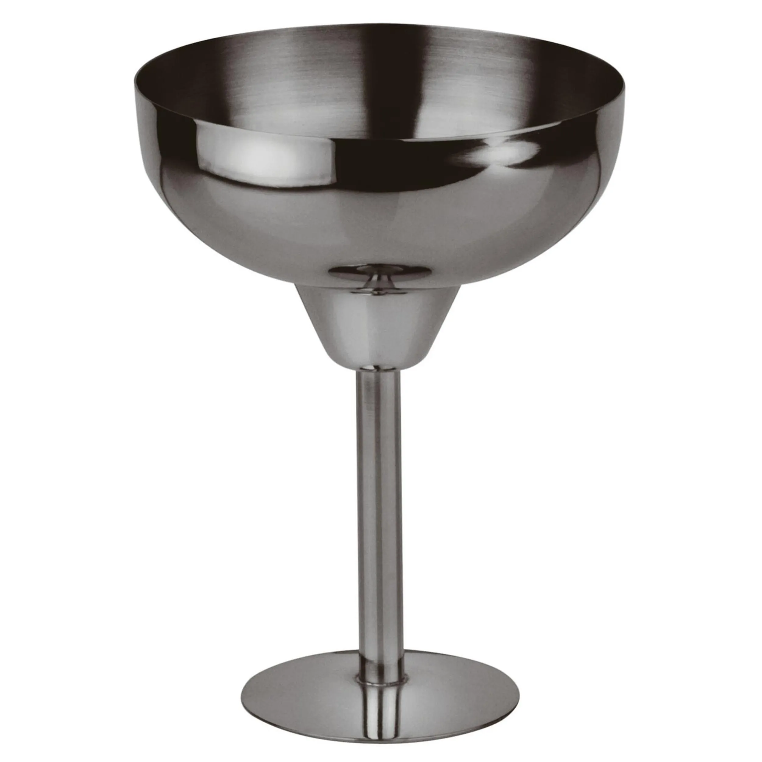 Calice Margarita in Acciaio inox PVD Nero Ø 10xh14 cm - 25 ml 6 Pezzi Il metallo permette di mantenere i drink in temperatura, extra-freddo