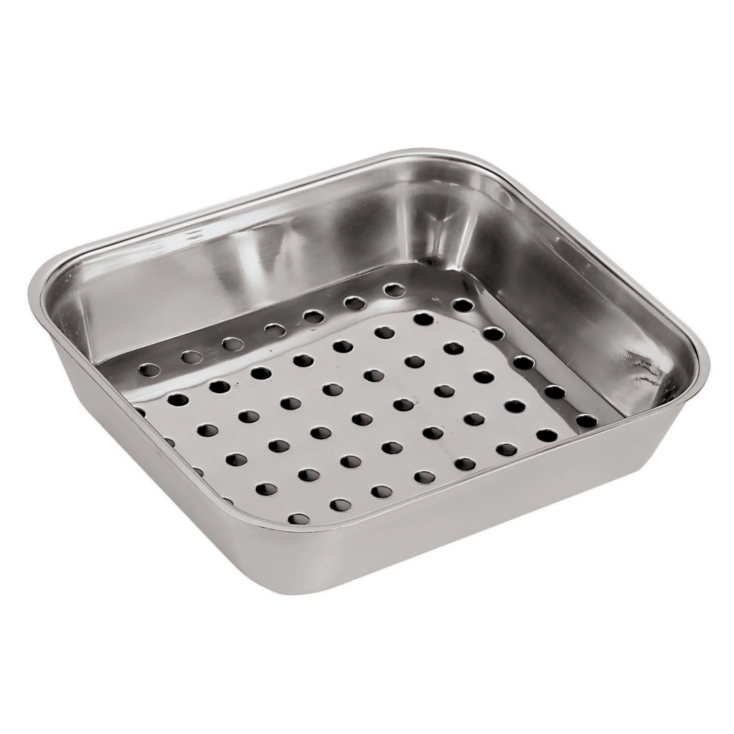 Contenitore Con Griglia Cm 32X23 Inox, peso 0,68 kg