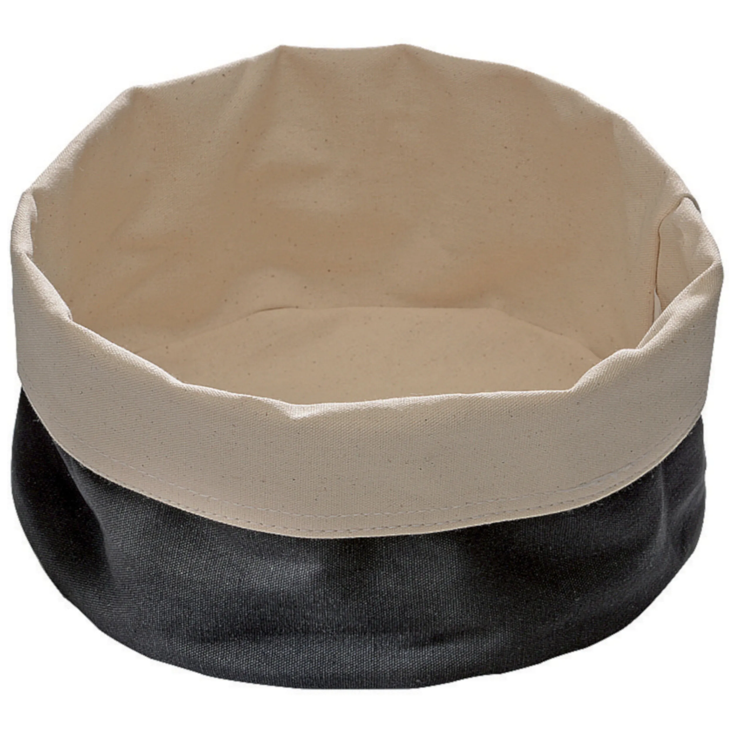 Cesto Rotondo 20x9 cm Cotone Col. Nero /Beige, peso 0,11 kg