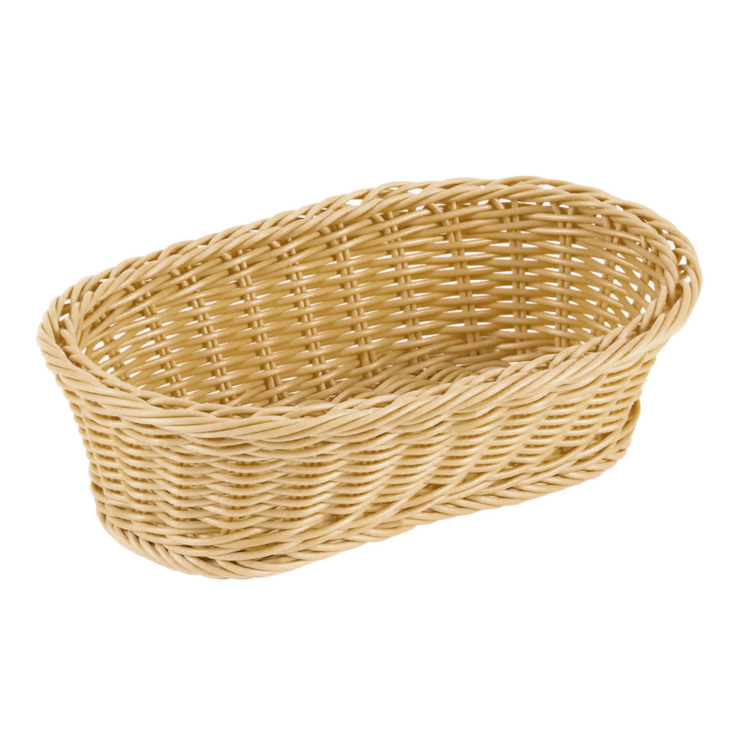 Cesto Pane Ovale Heavy Duty Dimensioni 28x16xh8,5 cm Polipropilene Effetto Rattan, peso 0,12 kg