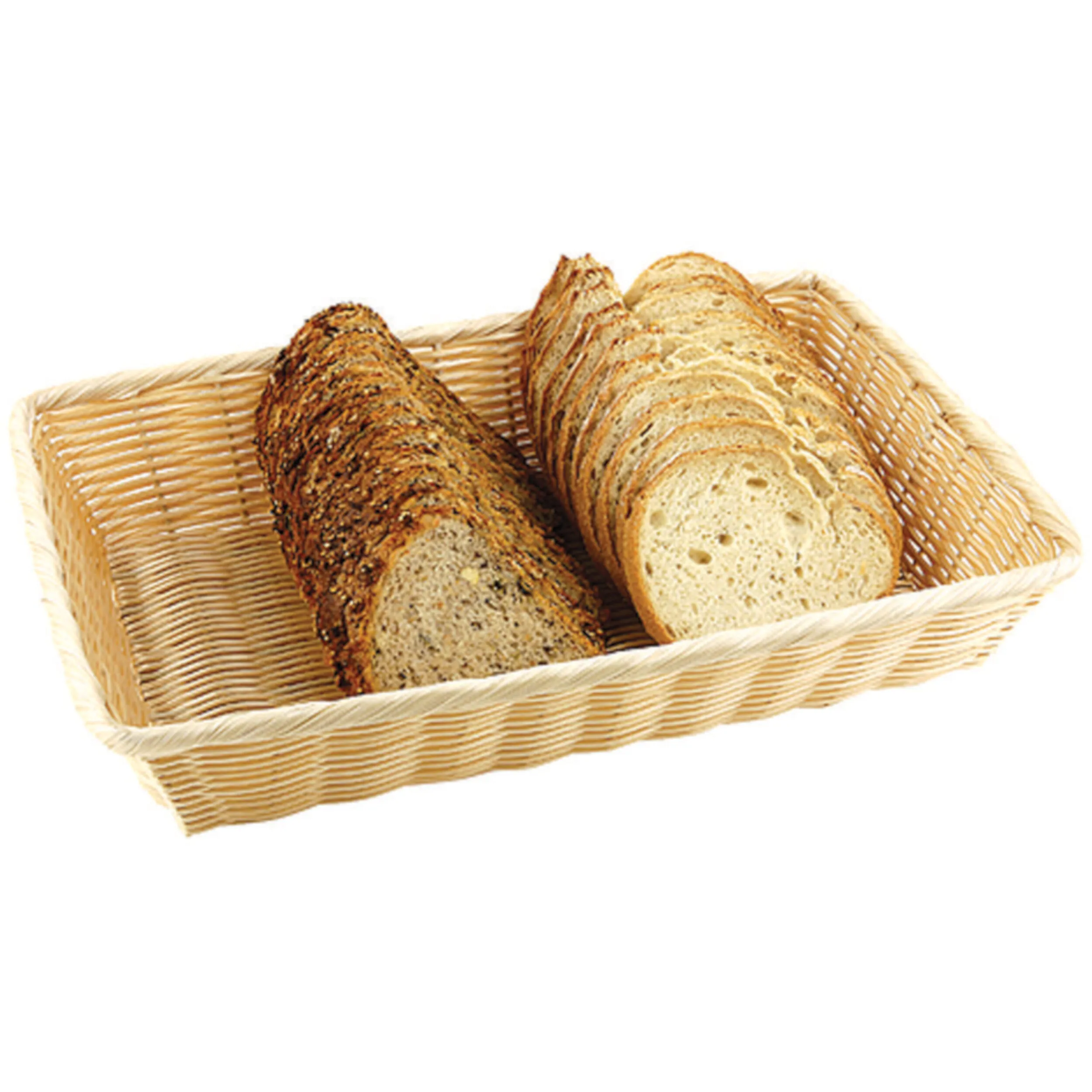 Cesto Pane Rettangolare 23x15xh7 cm Poly-Rattan, peso 0,07 kg