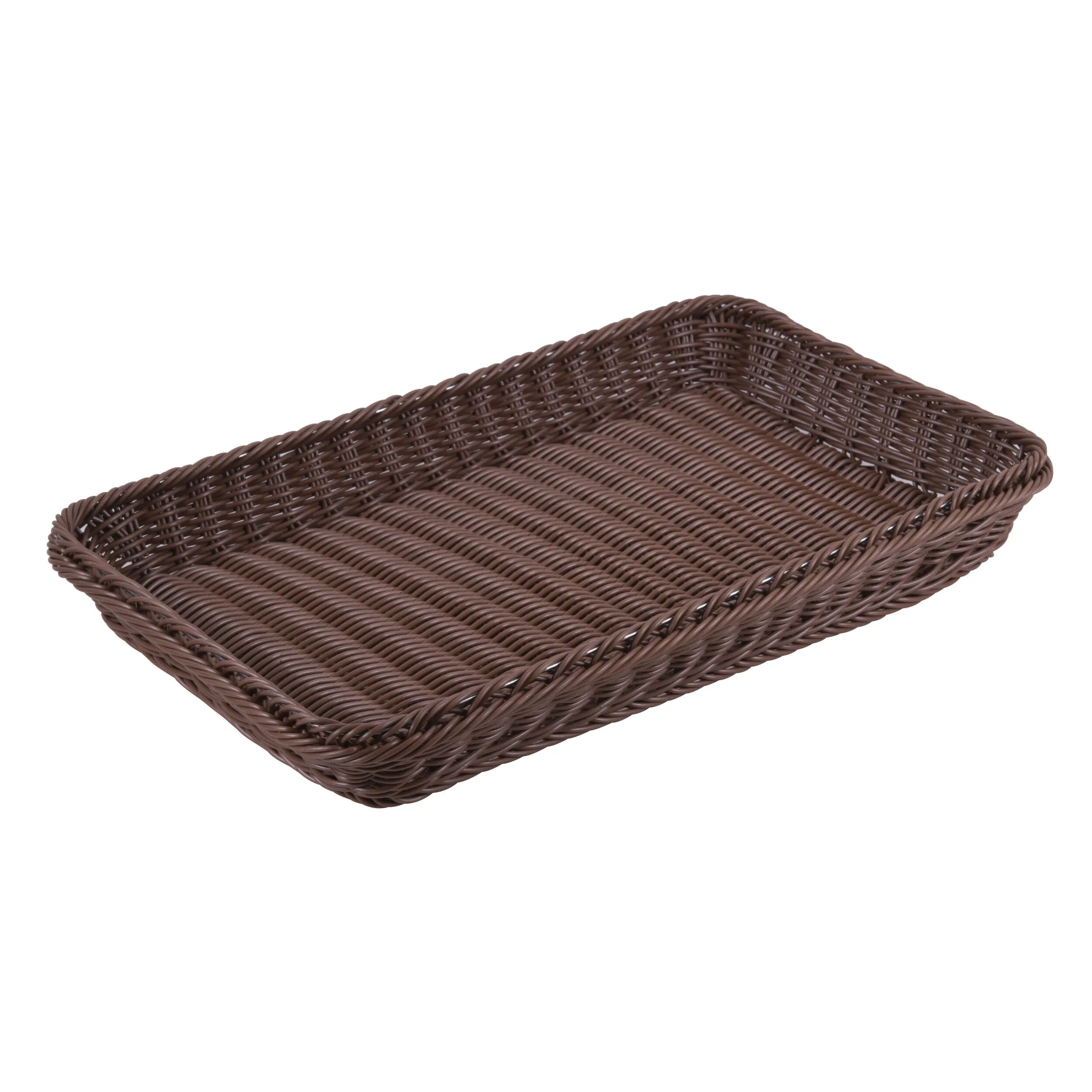 Cesta Porta Pane Gn 1/1 H. 6,5 Polirattan Marrone, peso 0,6 kg