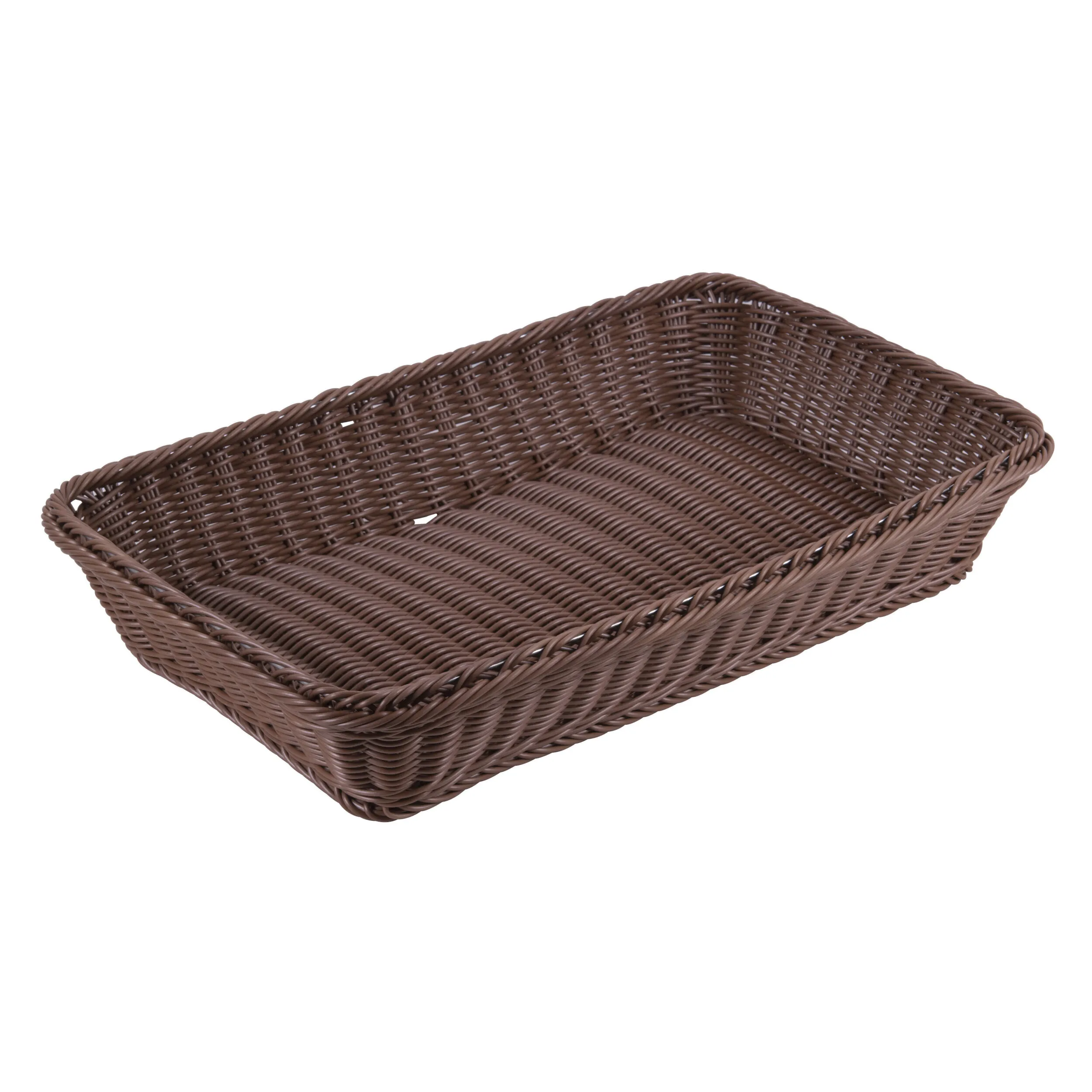 Cesta Porta Pane Gn 1/1 H. 10 Polirattan Marrone, peso 0,69 kg