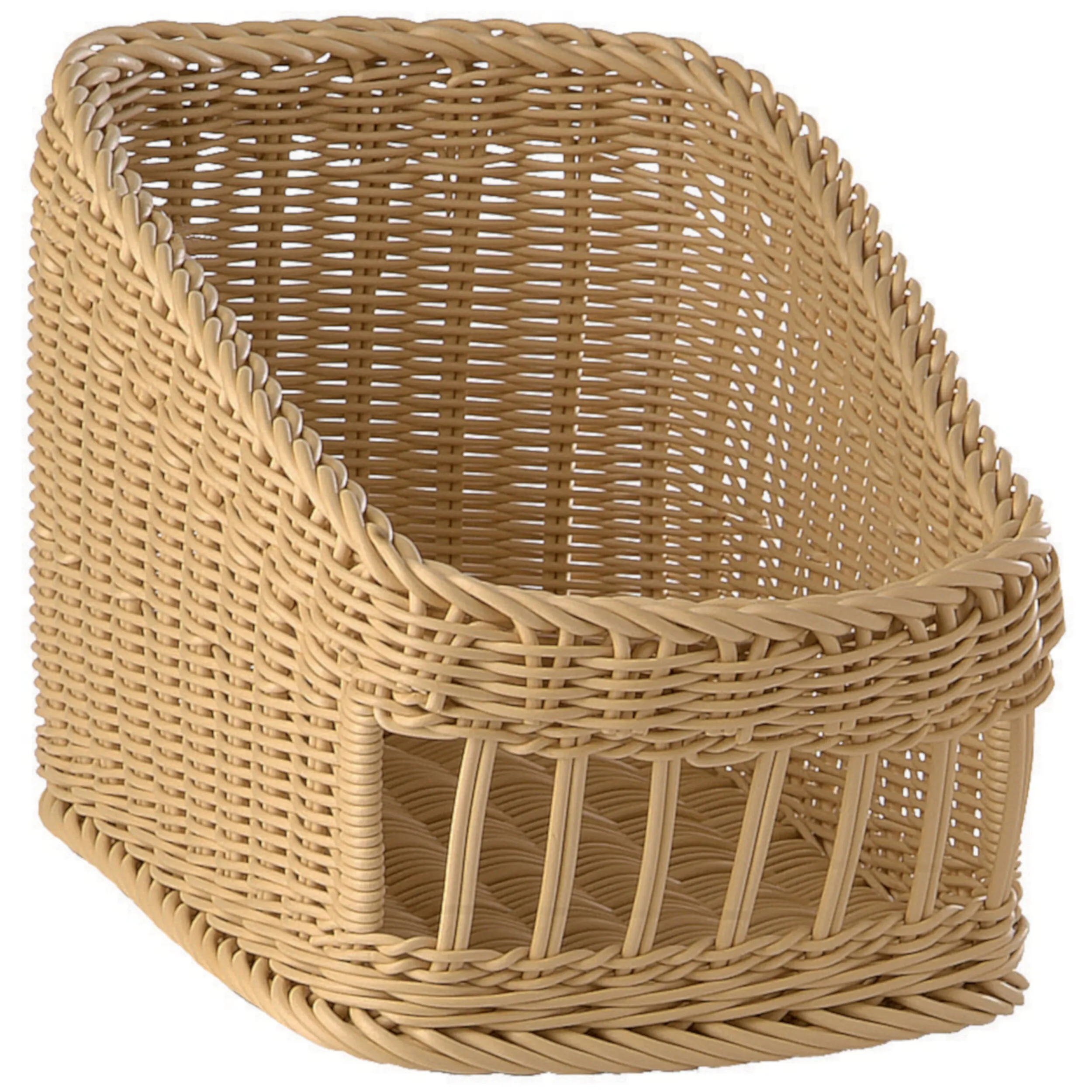 Cesta Porta pane Baguettes Rettangolare in Polirattan, dimensioni 30x40 cm dimensione superiore 42 cm peso 0,81 kg