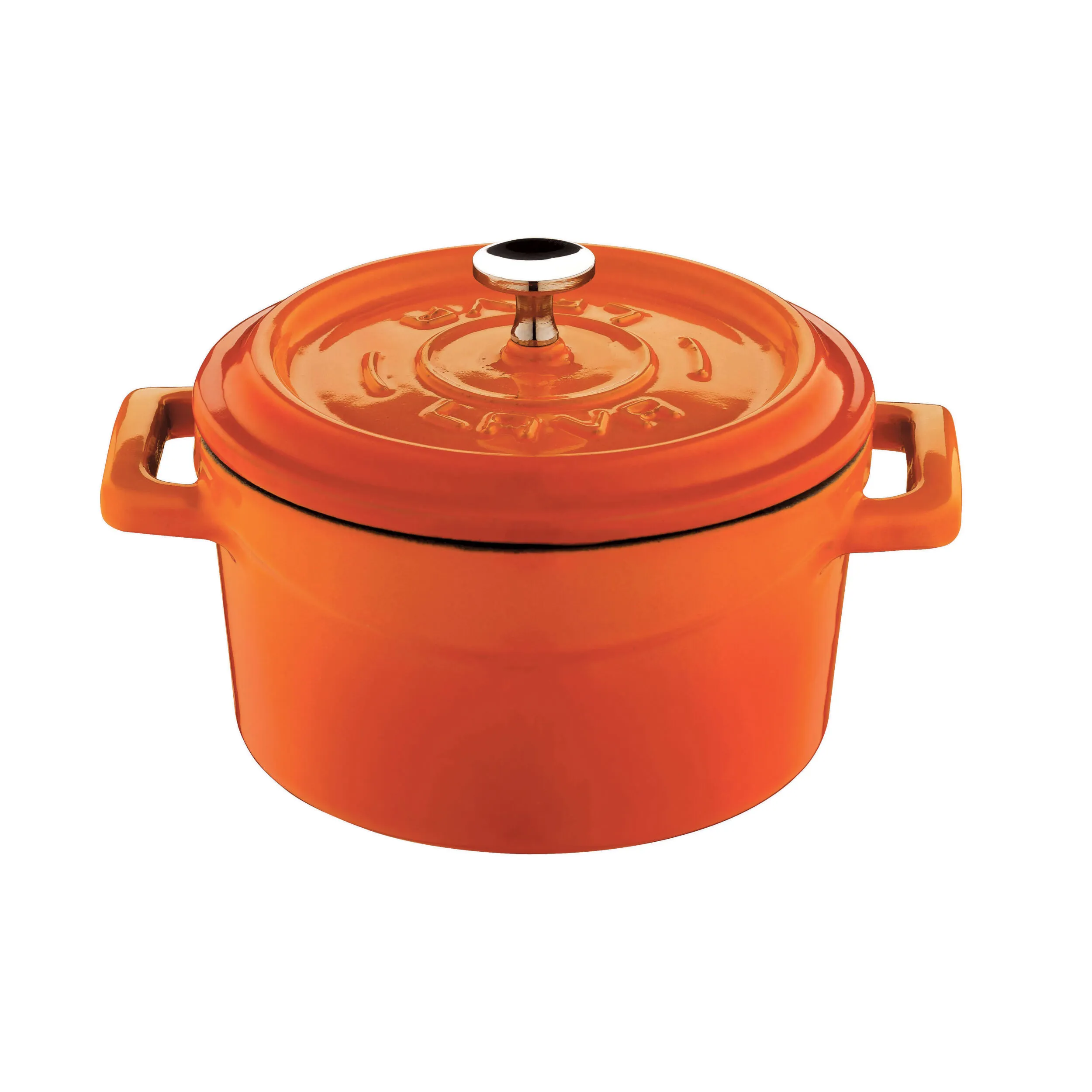 Casseruola Diam 10 Col. Arancio Ghisa, peso 1,28 kg