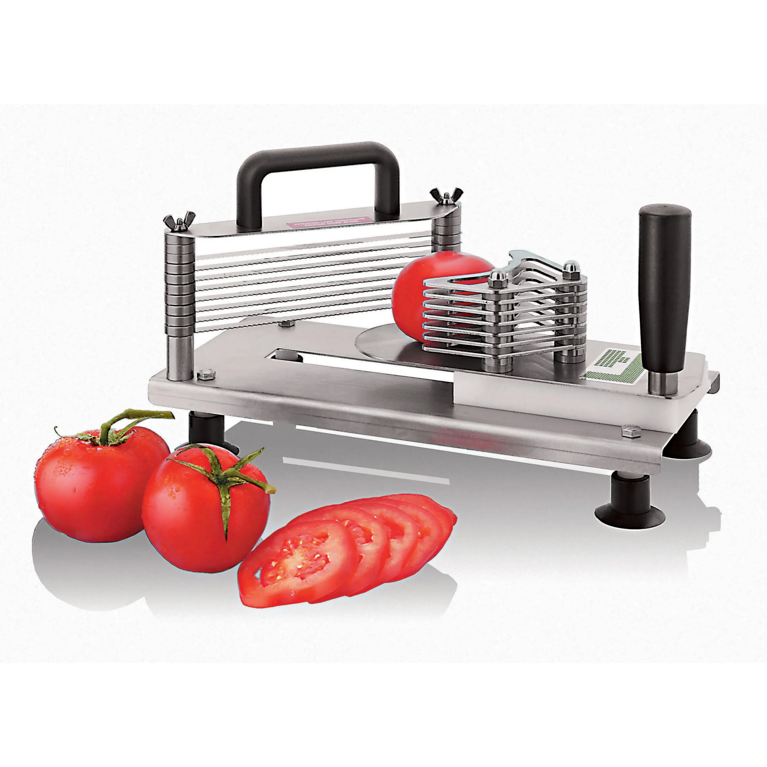 Affetta Pomodori Mini Inox, Dimensioni 30x14xh 18 cm peso 2,01 kg spessore taglio 5,5 mm