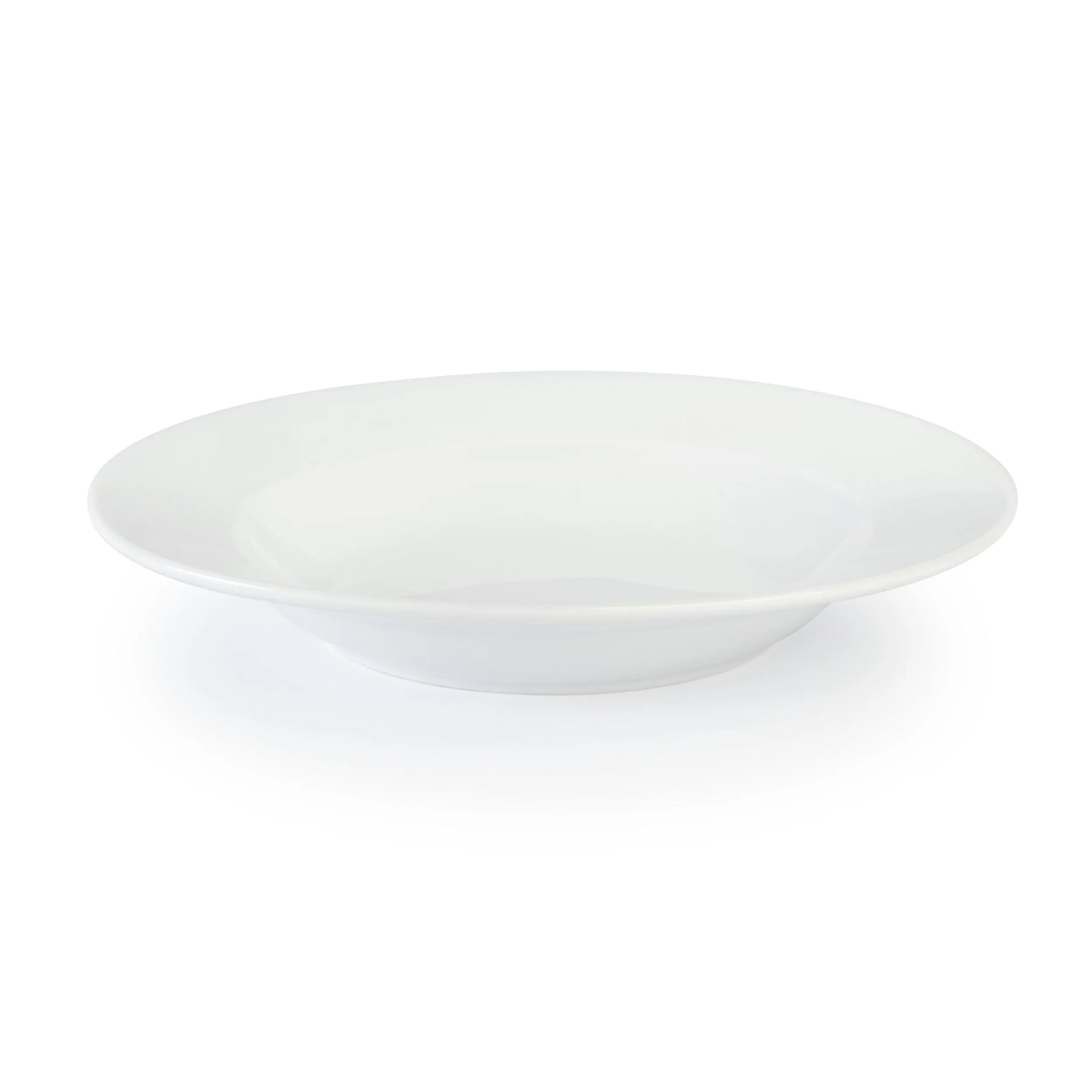 Piatti Fondi set pezzi, 6 posti tavola in porcellana bianco ottico RIMINI cm 23x h4cm lavabile in lavastoviglie Bianco Freddo