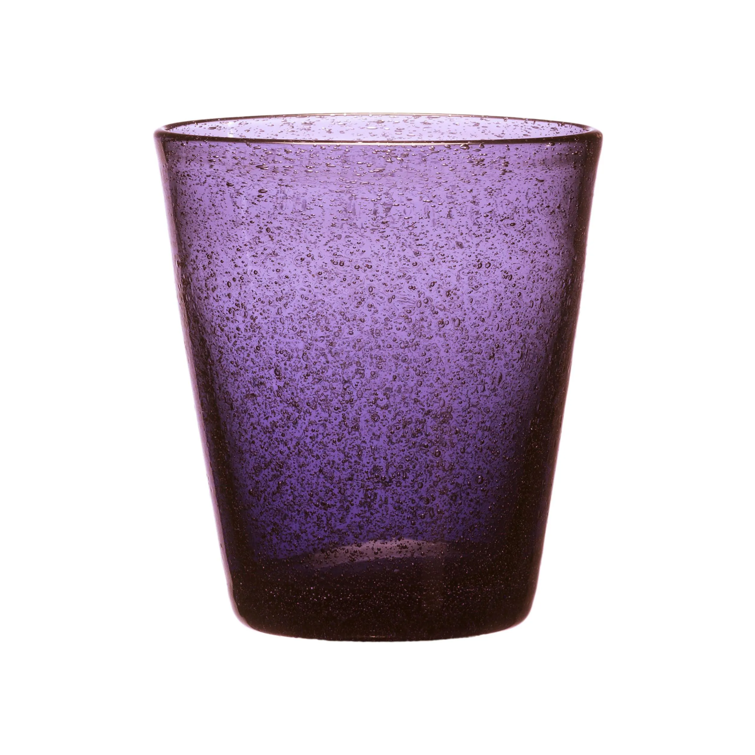 Bicchieri Acqua Tumbler Drink 6 pezzi Surf diametro 9xh10 cm - 300 cc in vetro soffiato adatto alla lavastoviglie colore viola