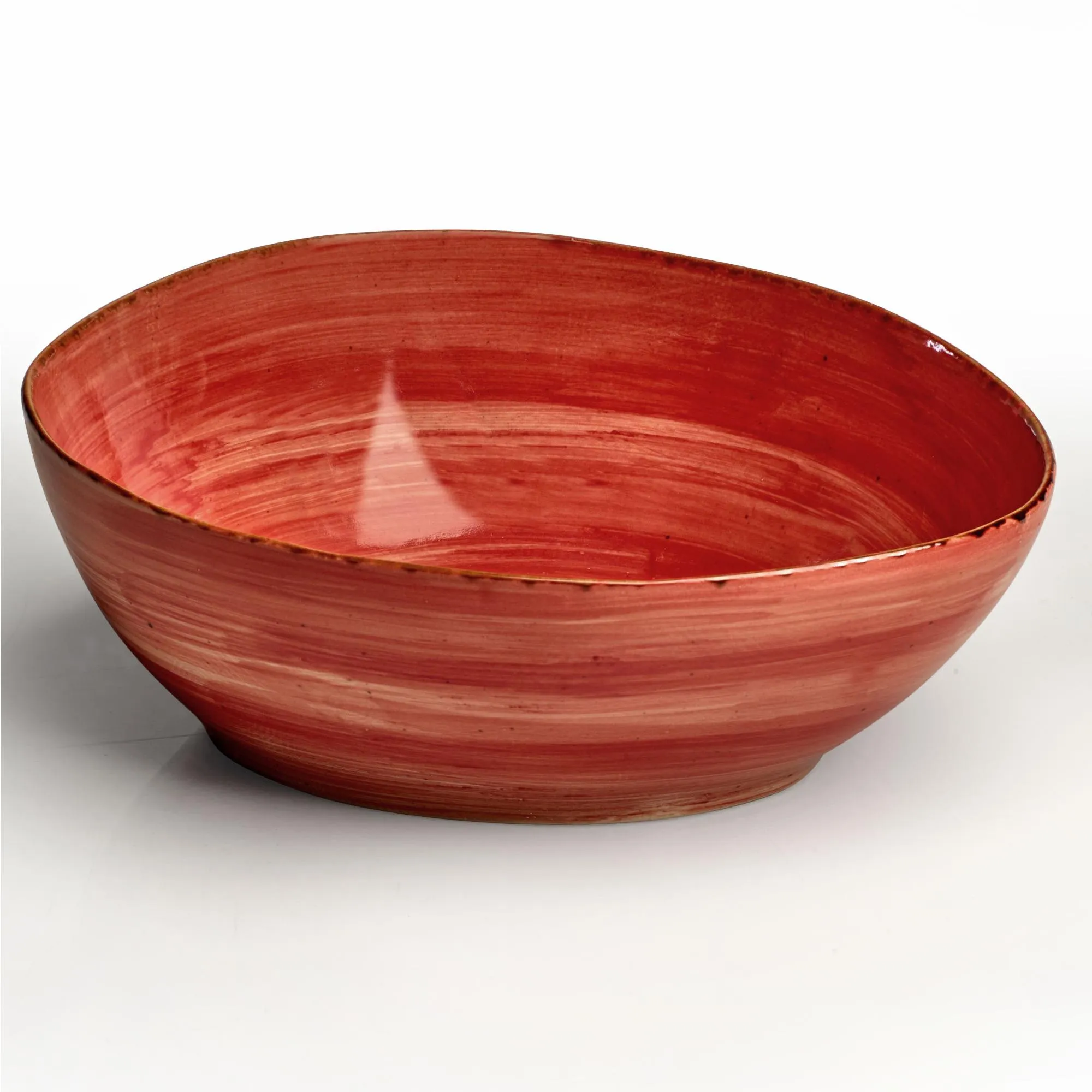 Ciotolona Grande fonda , pasta in GRES Alta Cucina diametro 27.5X24.5X9,5 cm lavabile in lavastoviglie, adatto al microonde decoro sotto smalto colore Rosso Peperoncino