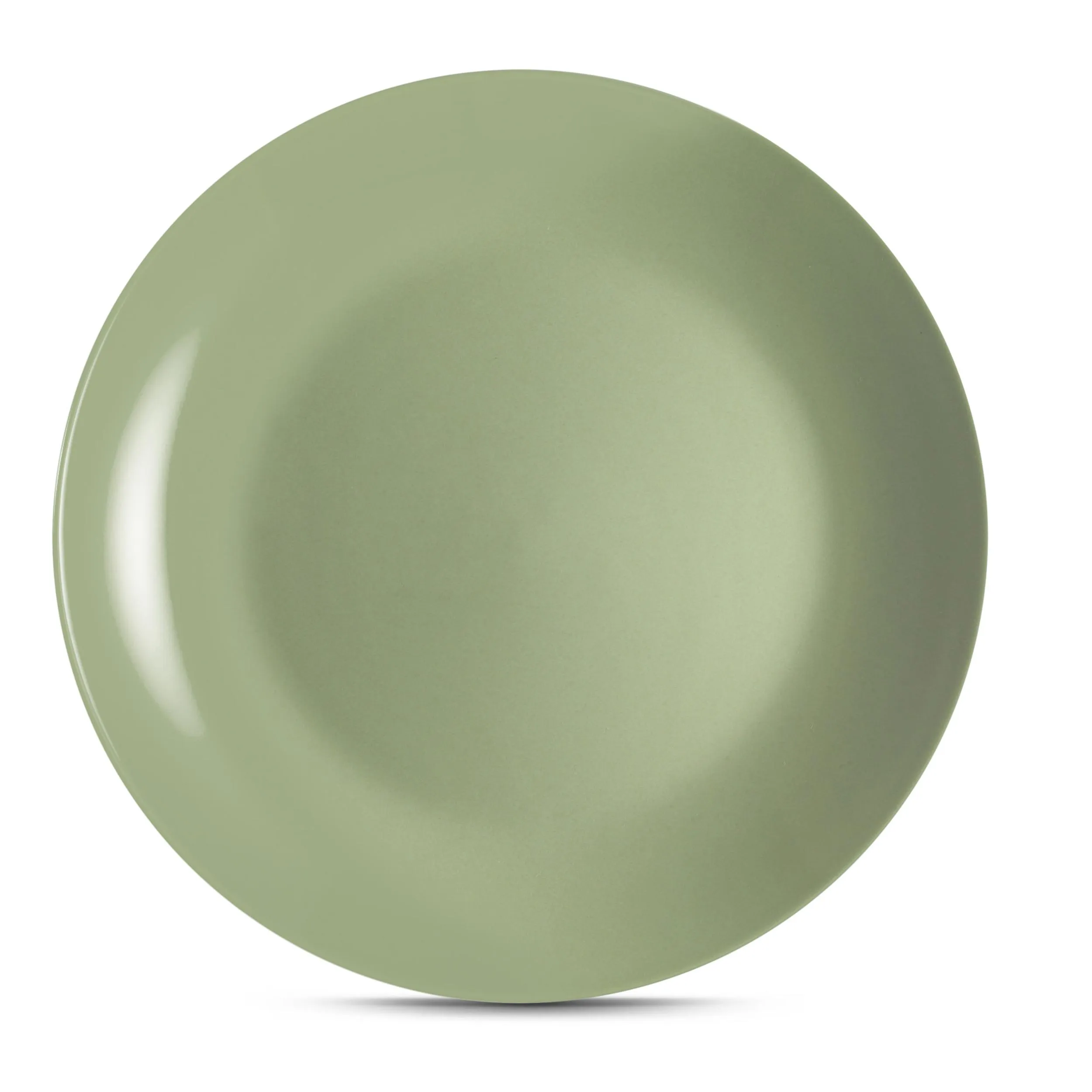 Piatti piani set pezzi 6 posti tavola in porcellana con decoro Sottosmalto Collezione Mitika lavabile in lavastoviglie colore Verde Erice