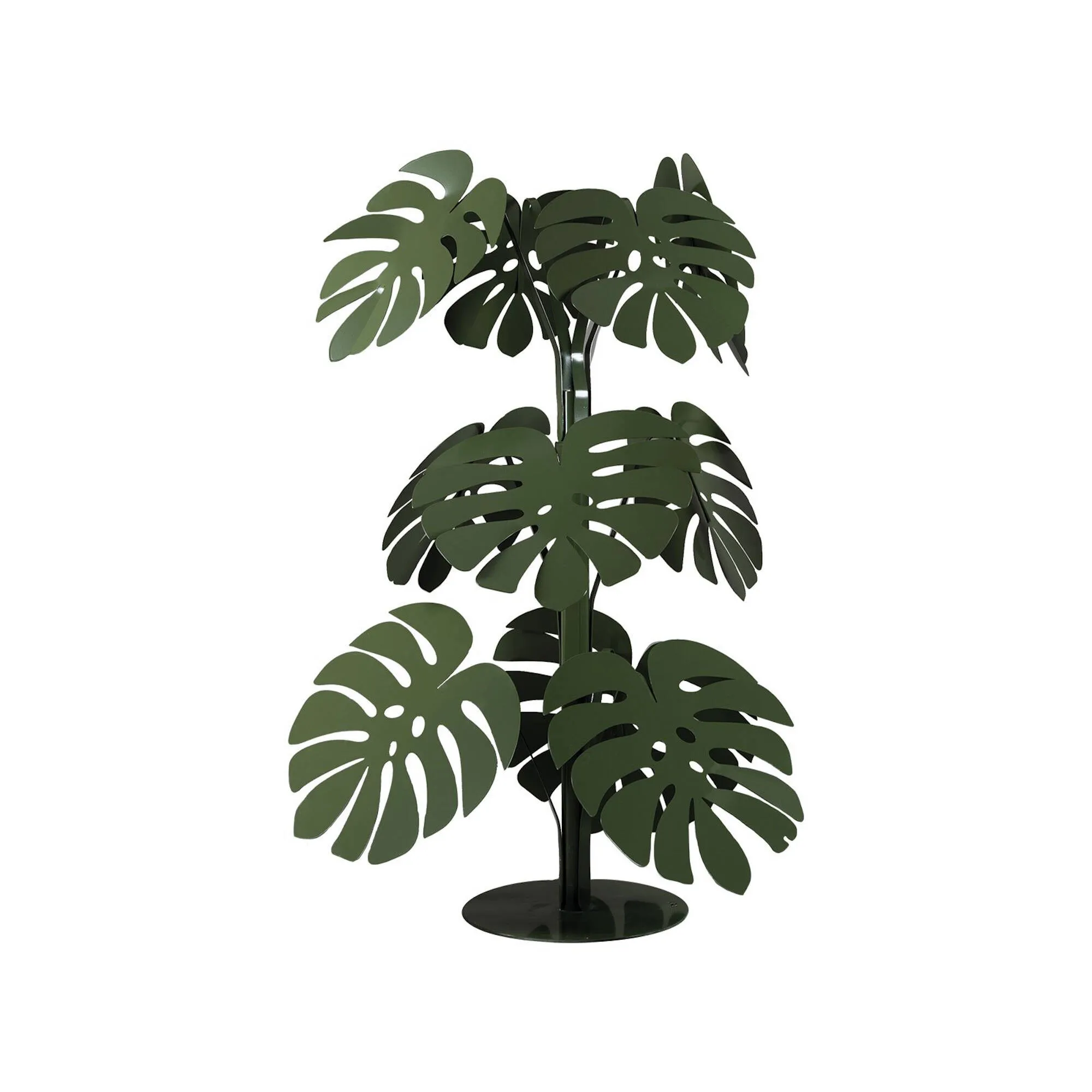 Pianta Monstera in metallo, diam.55x110h, colore Verde Garden