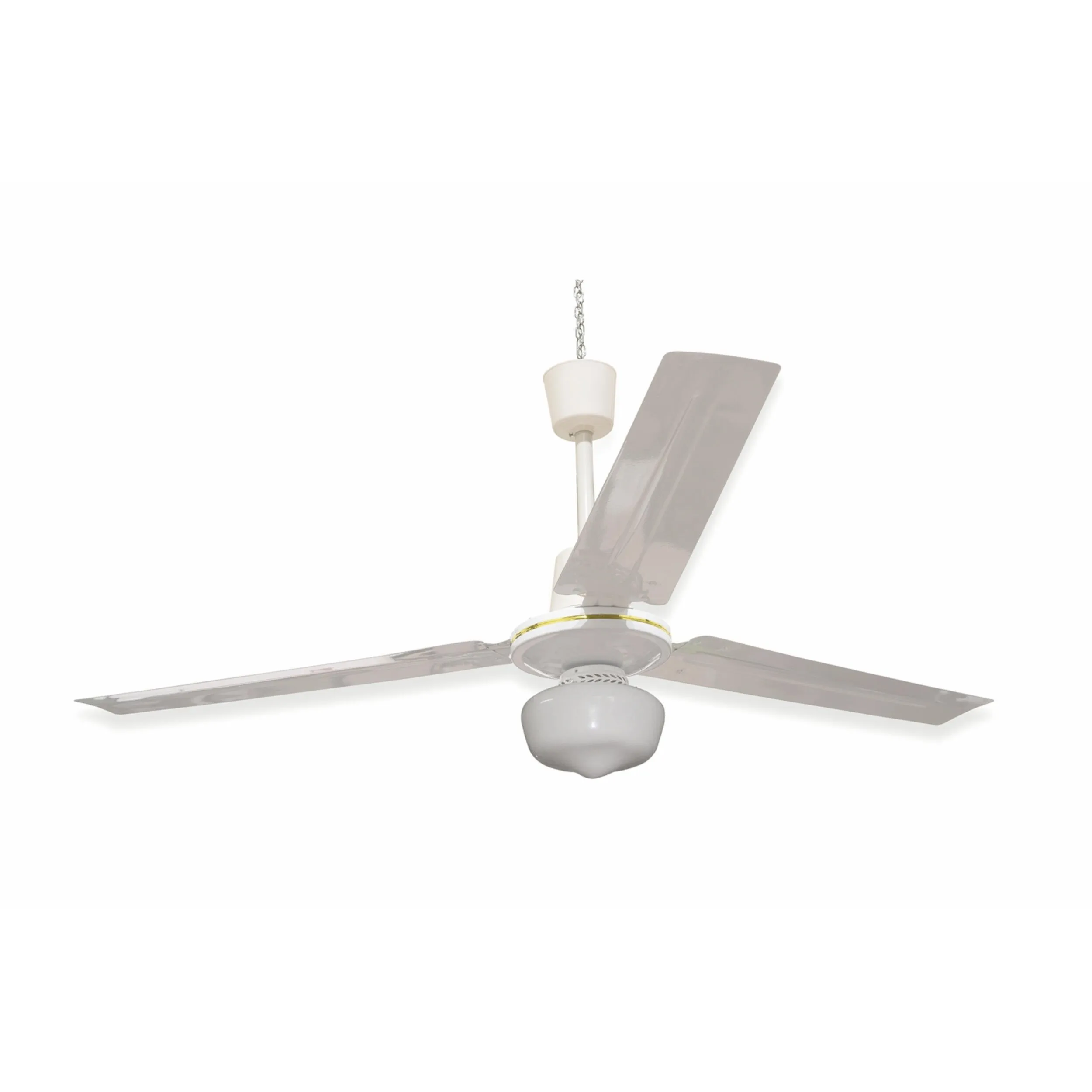 VENTILATORE A SOFFITTO 140CM C-3 PALE METALLO E RE in Metallo Bianco