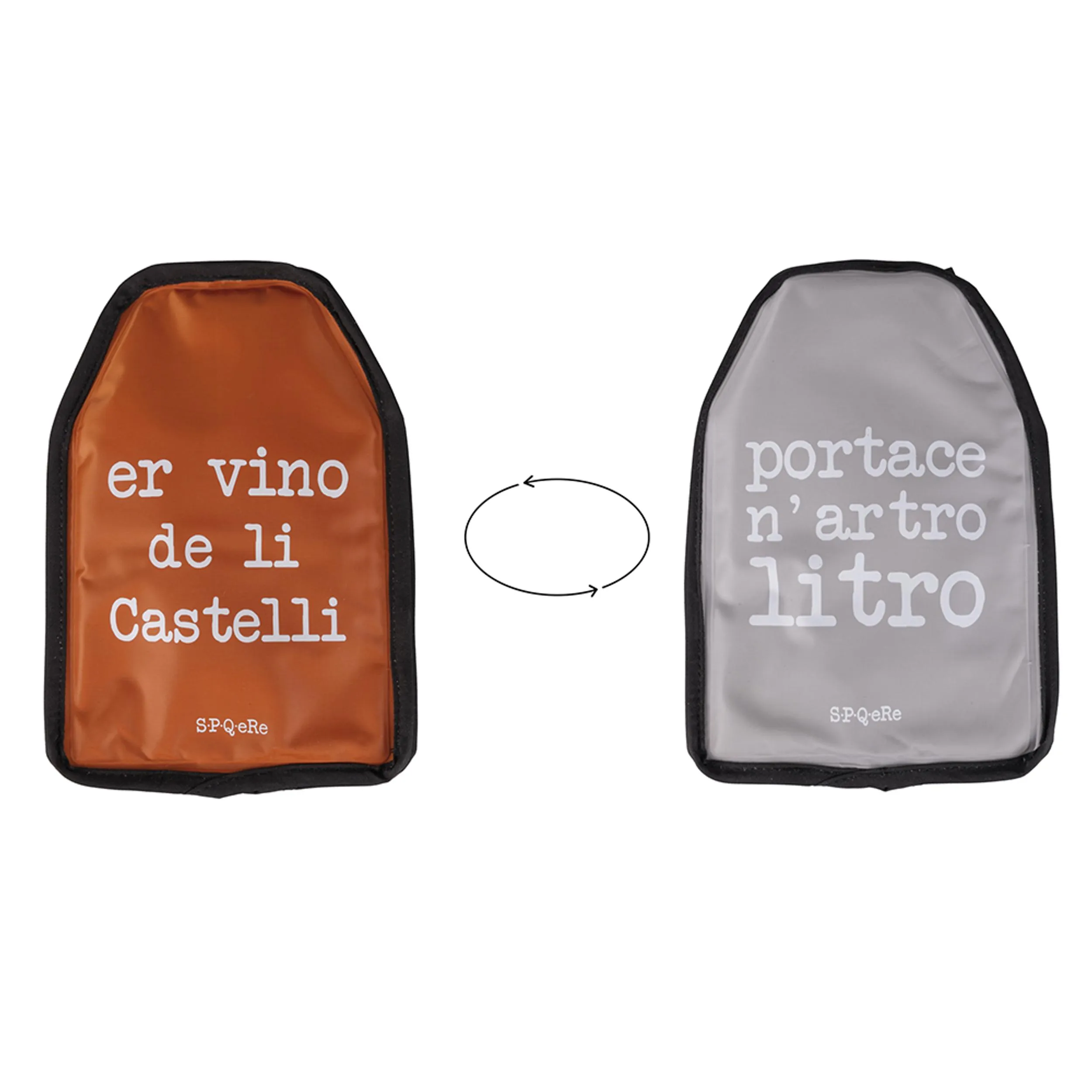 Glacette Vino, Mantiene a lungo la bevanda fresca Esterno in poliestere e PVC Dimensioni 16x2x h 23 cm con bordo in cotone Interno in GEL Mantiene a lungo la bevanda fresca