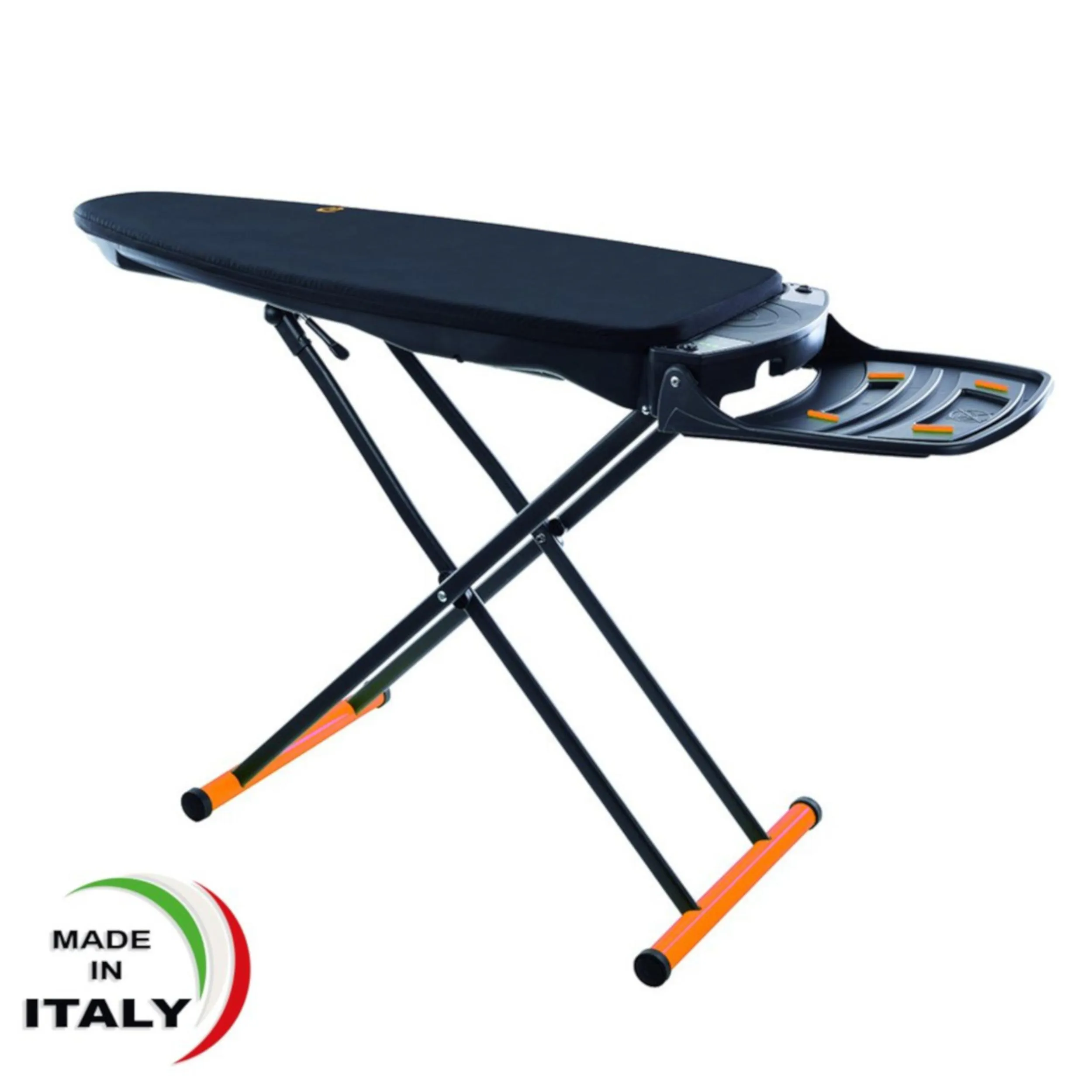 Asse da stiro professionale SMOOTH IB4 B1 riscaldante , soffiante, aspirante 117x48xh14 -peso 11,2 Kg compatto e leggero piano in aluzink garantito a vita colore giallo