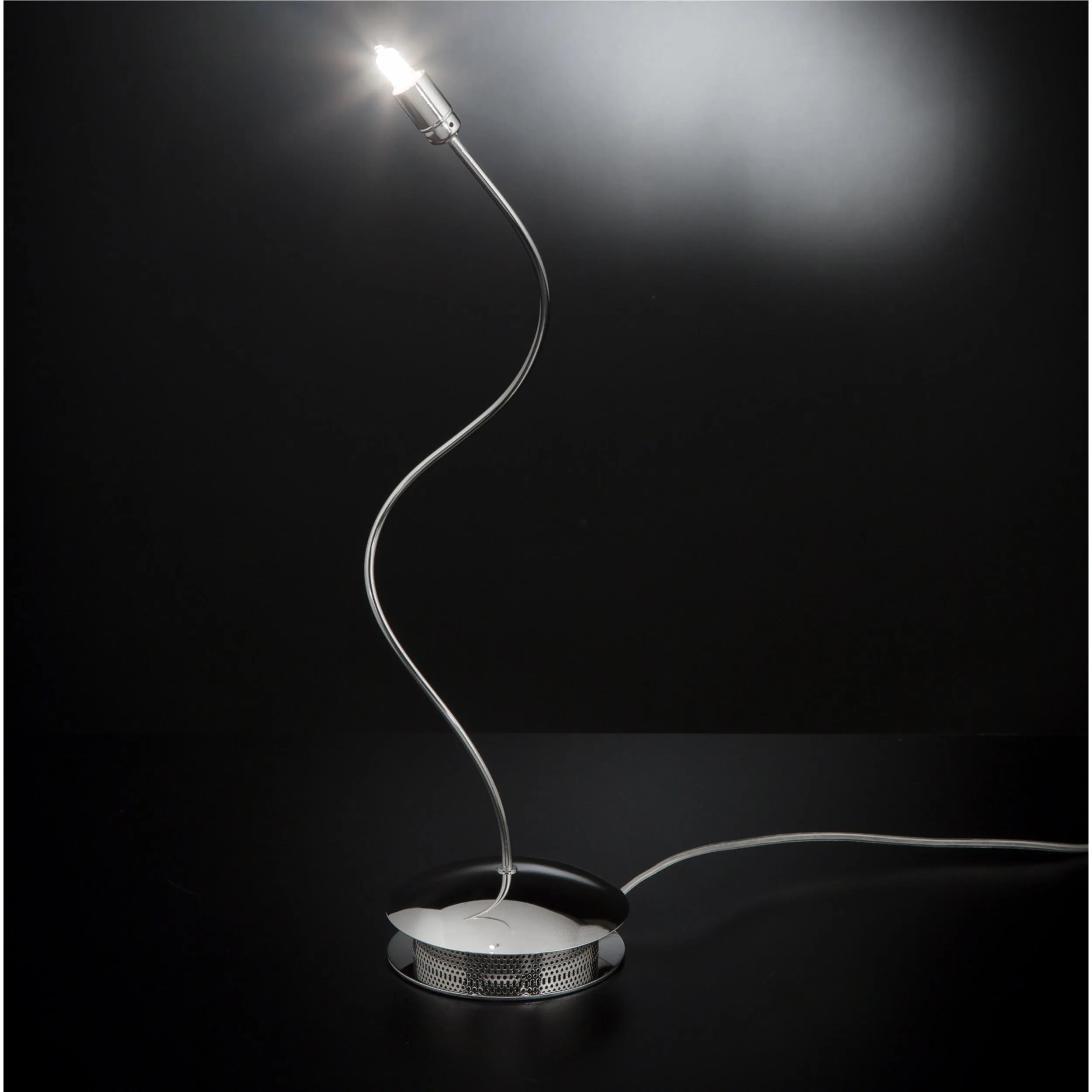 Lume, Abat-Jour struttura in metallo cromato Dimensioni 14xh 60 cm E 14 1x Max 40 Watt 1,2 kg Senza Diffusori in vetro