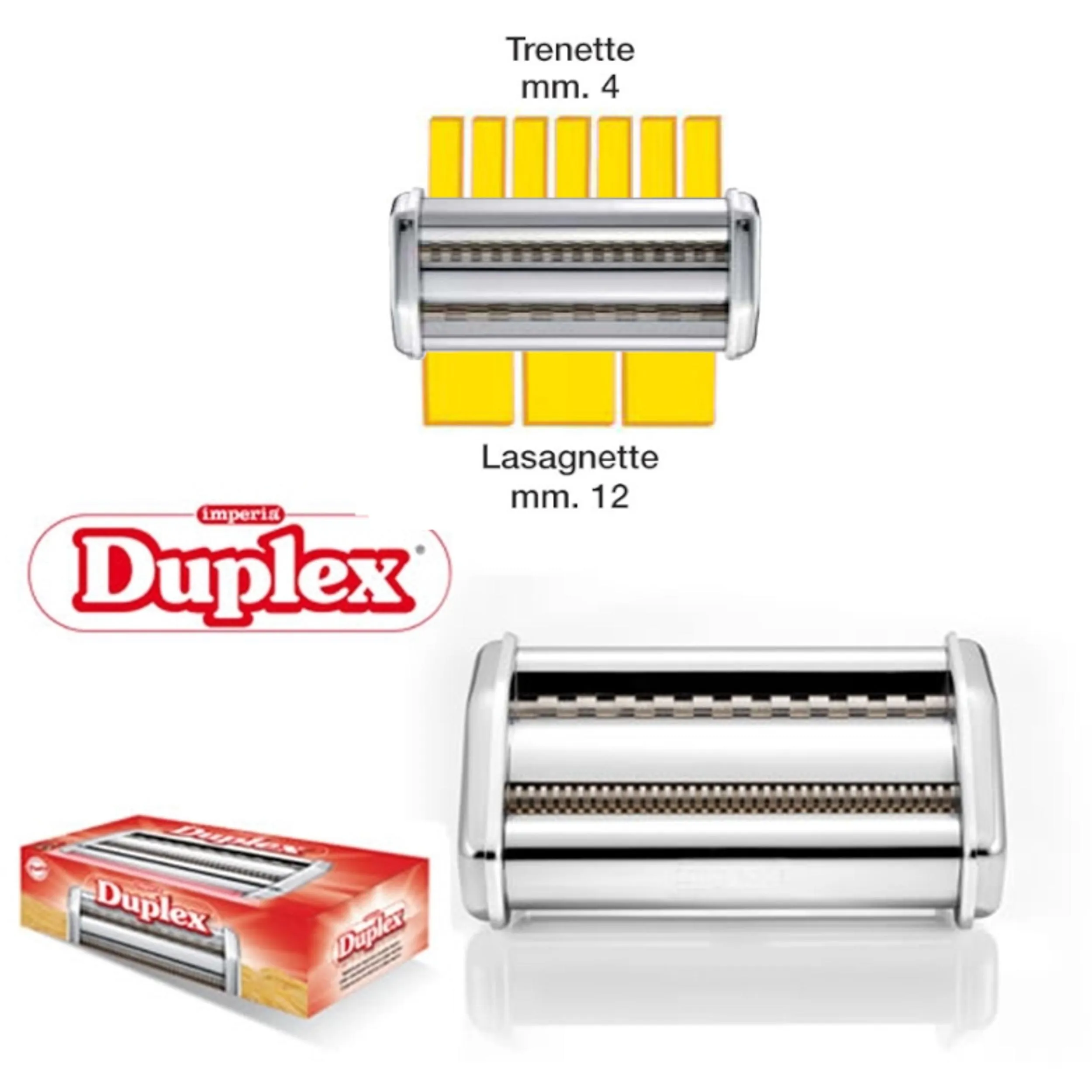 Ricambio per macchina per pasta Duplex Imperia 3/5 Trenette e Lasagnette fabbricata in Italia in acciaio cromato