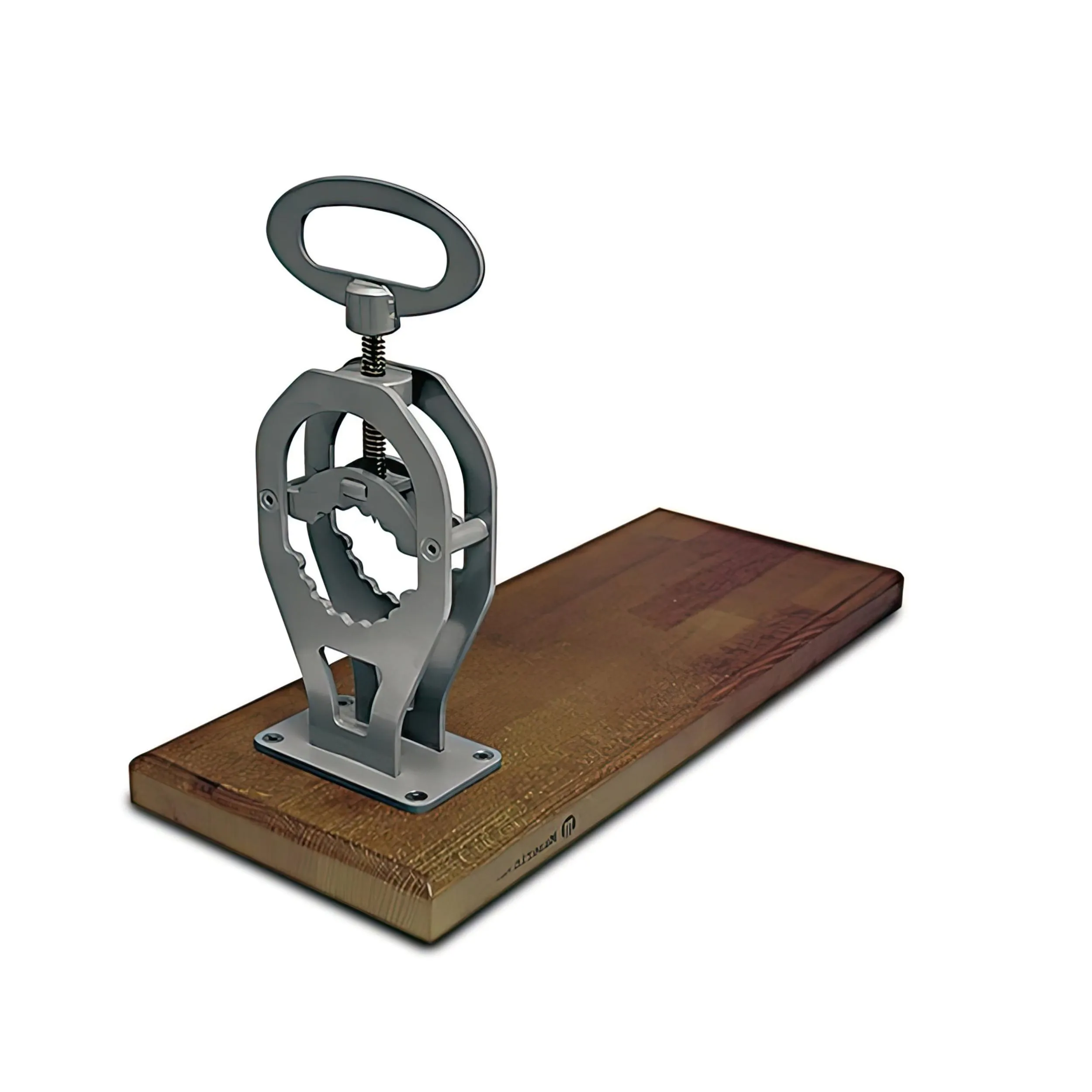 Morsa per prosciutto base in faggio verniciato ed acciaio Dimensioni 57x21 cm -base spessore 3,5 cm , Kg 5,7 ideale per prosciutti san Daniele