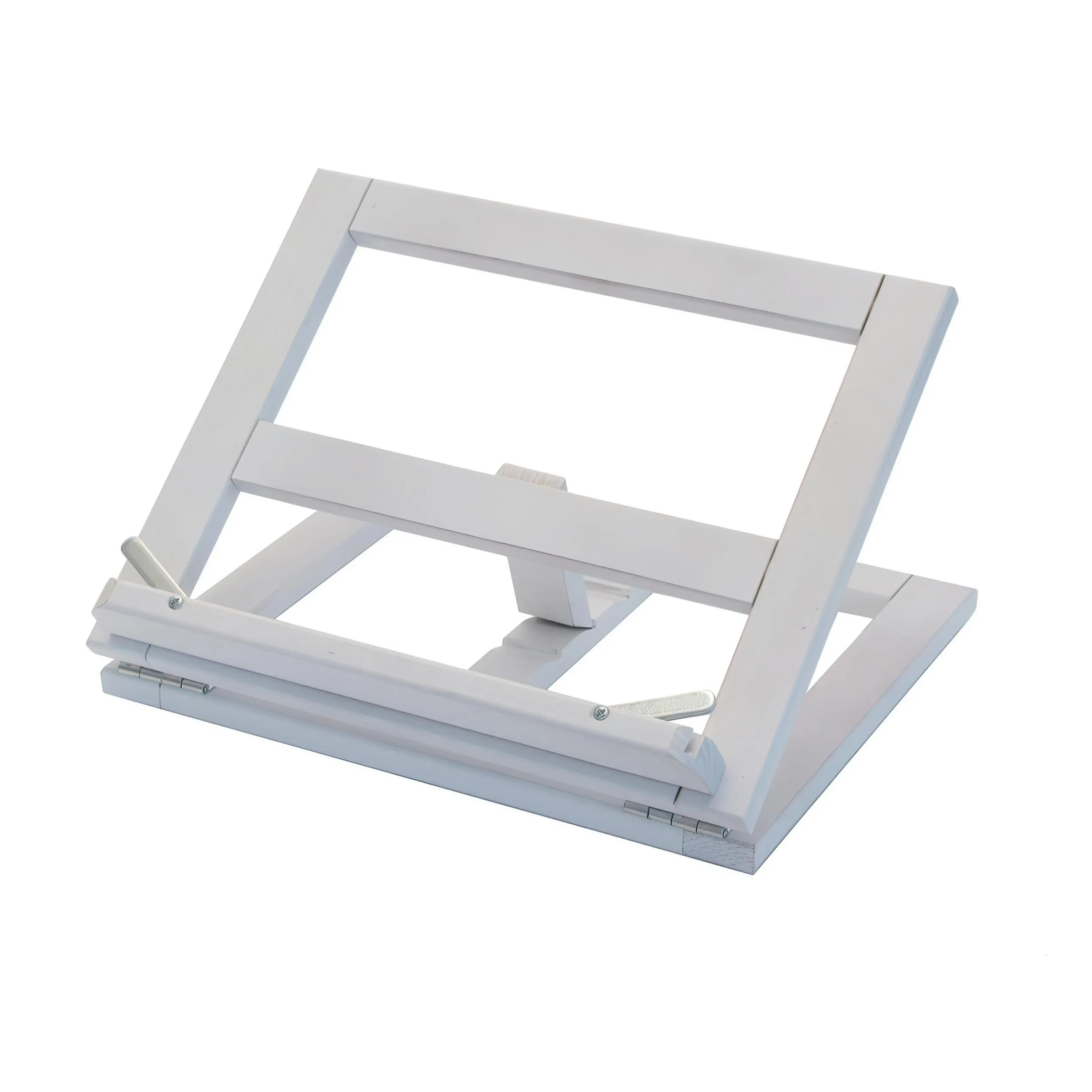 leggio, supporto per ricette pieghevole in Legno Naturale Dimensioni 27x33x h21 cm 3 inclinazioni colore legno Bianco