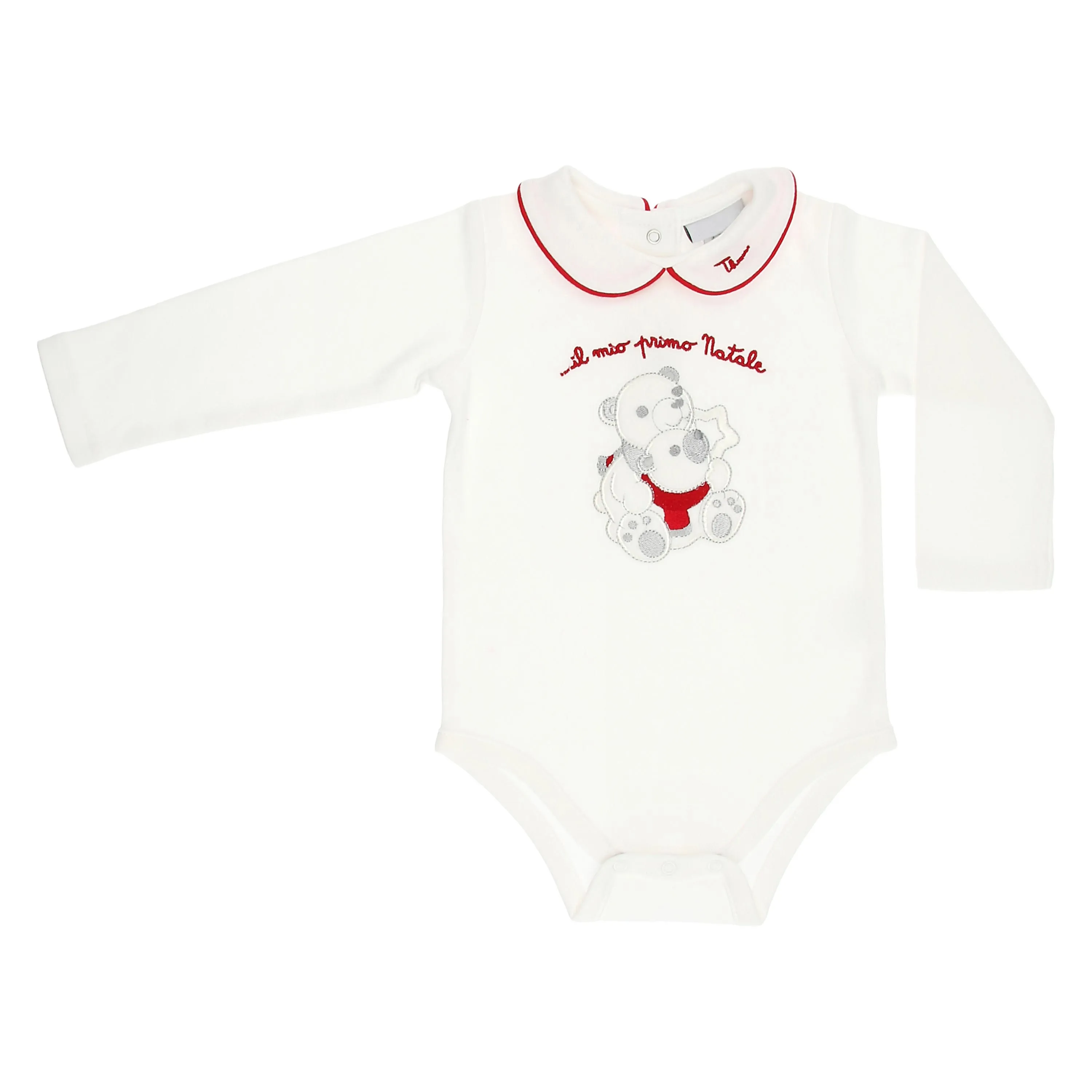 Body unisex bianco bimbo THUN & OVS in cotone bio Orso polare Paul